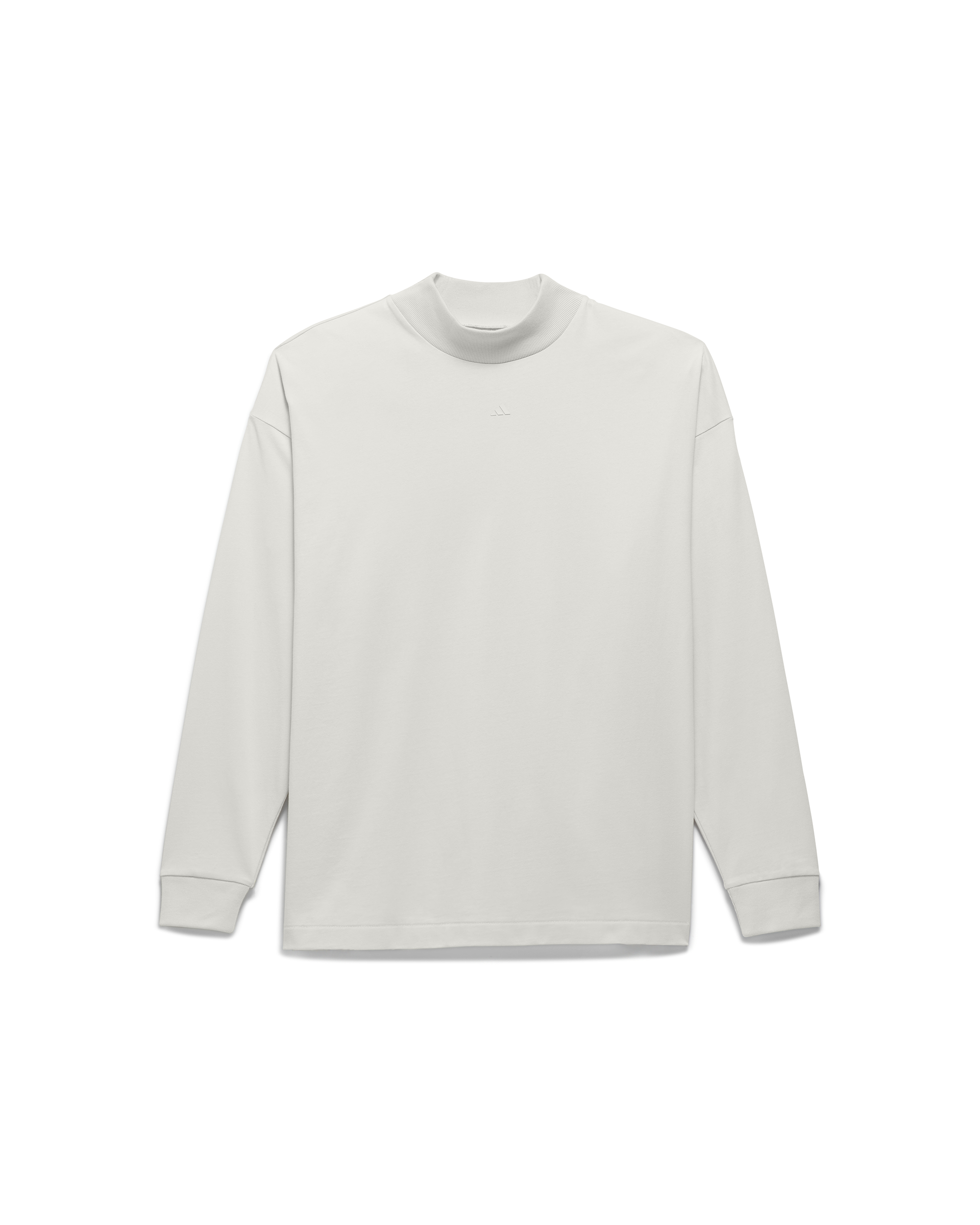 Mockneck L/S T-shirt - Aluminium