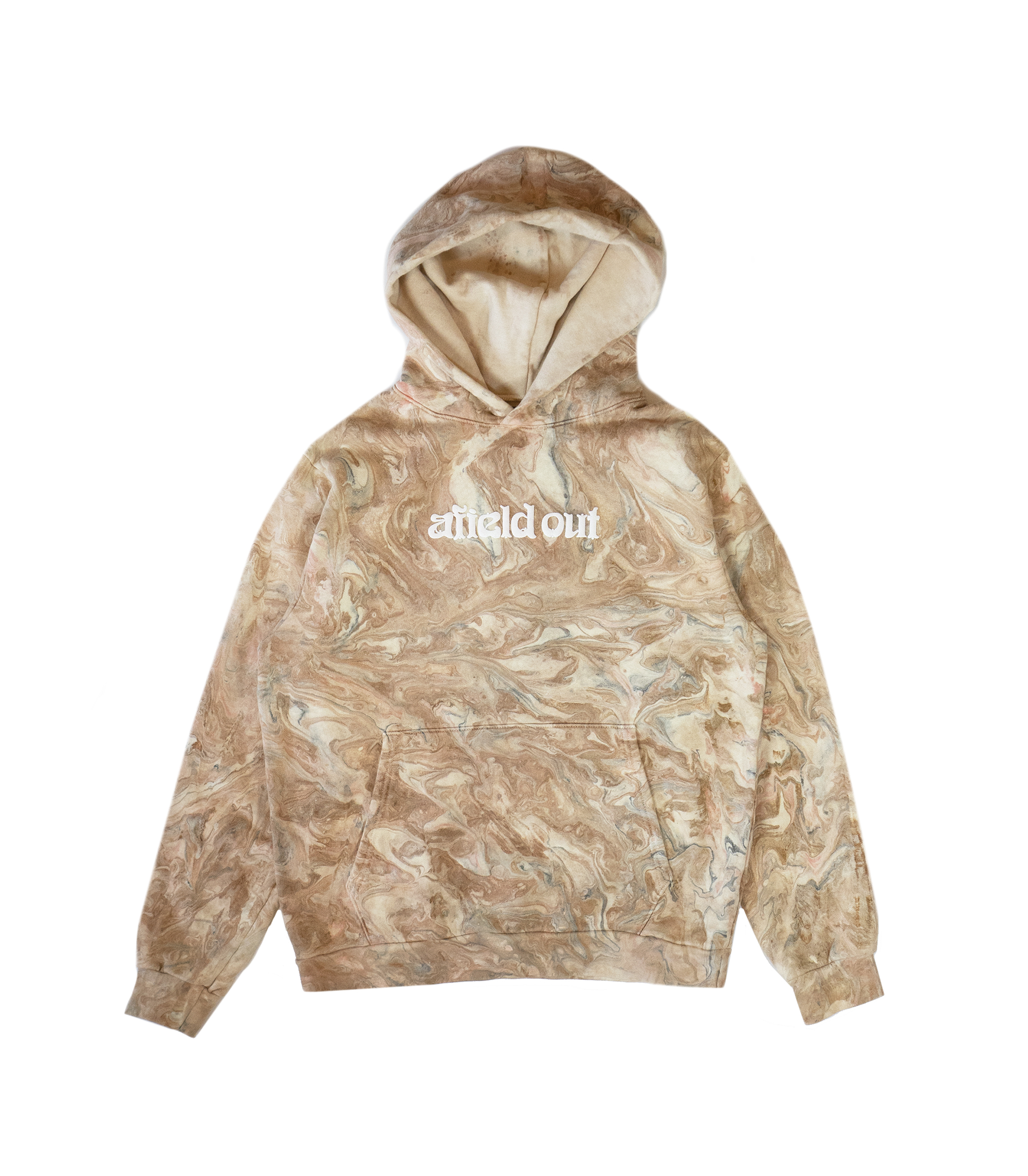 Marble Tie-Dye Hooded Sweatshirt - Sand