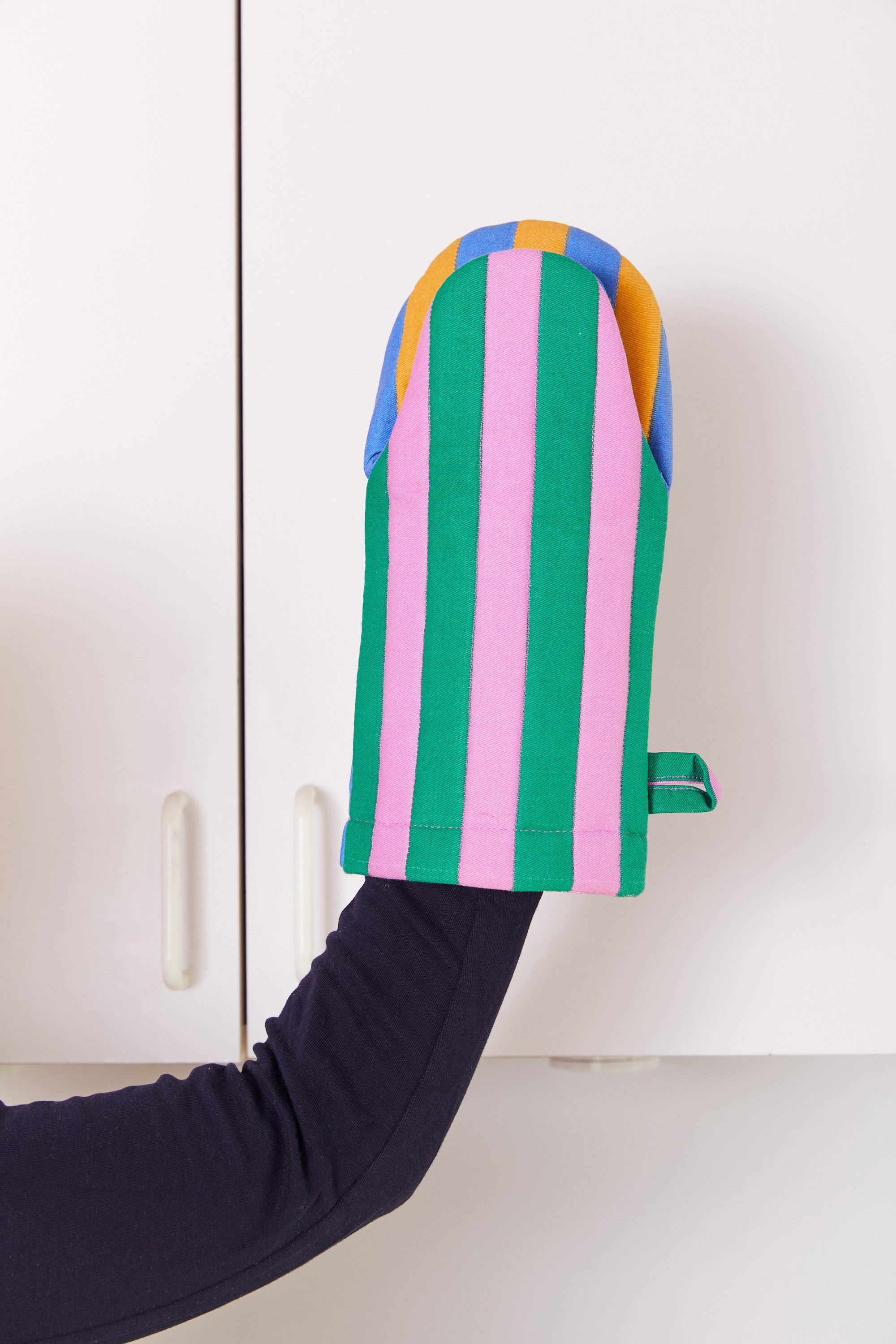 Stripe Oven Mitt - Berry