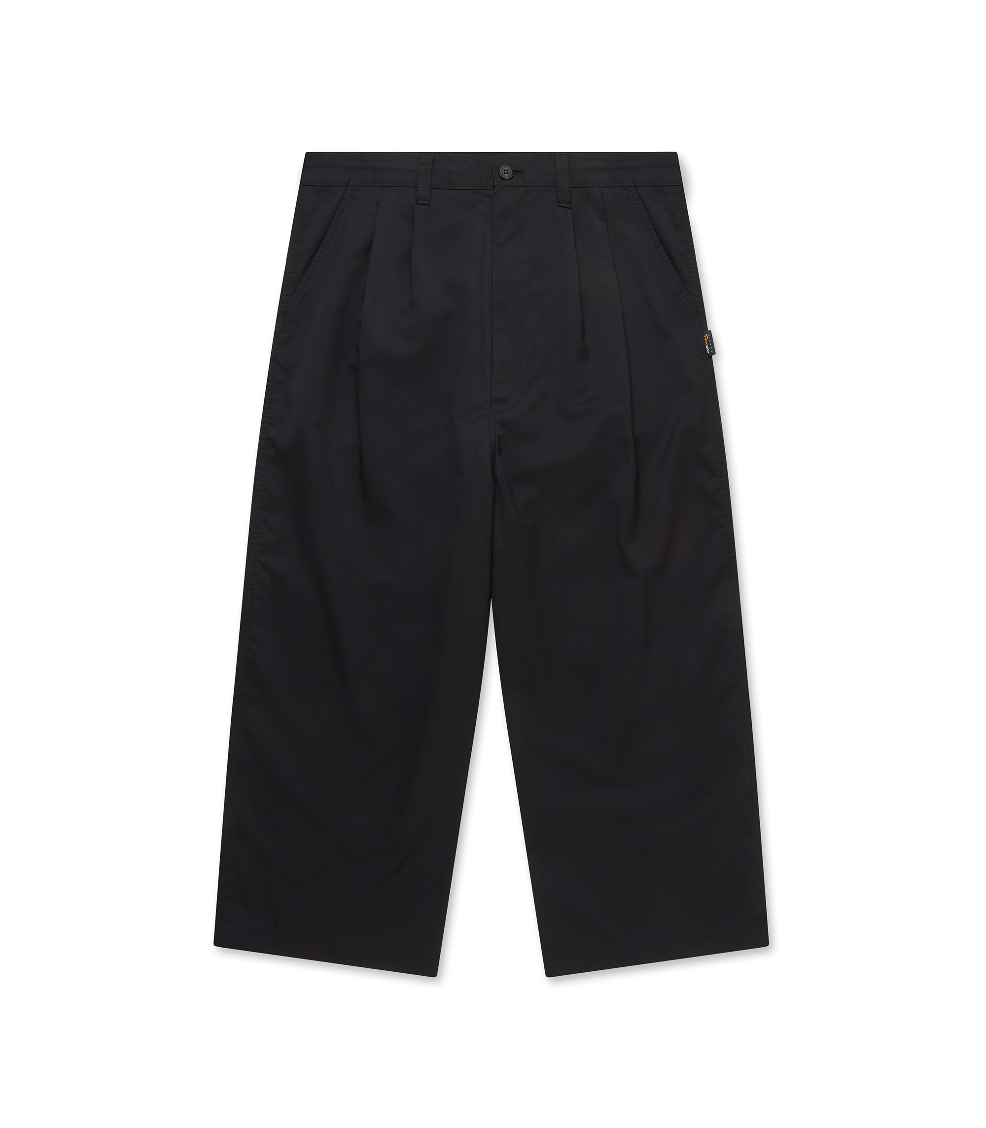 CORDURA Blend Wool Pleated Pants - Black