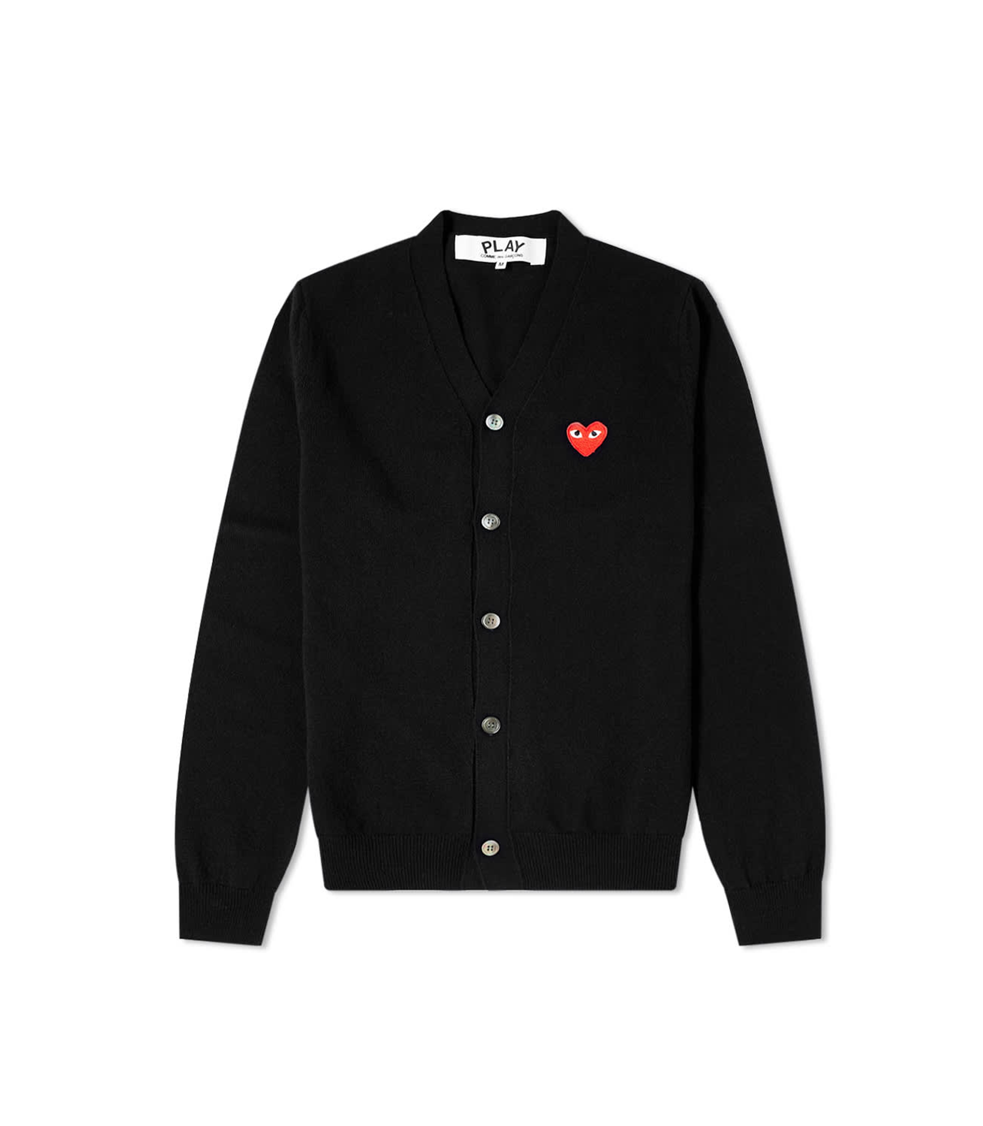 Heart Logo Cardigan - Black / Red