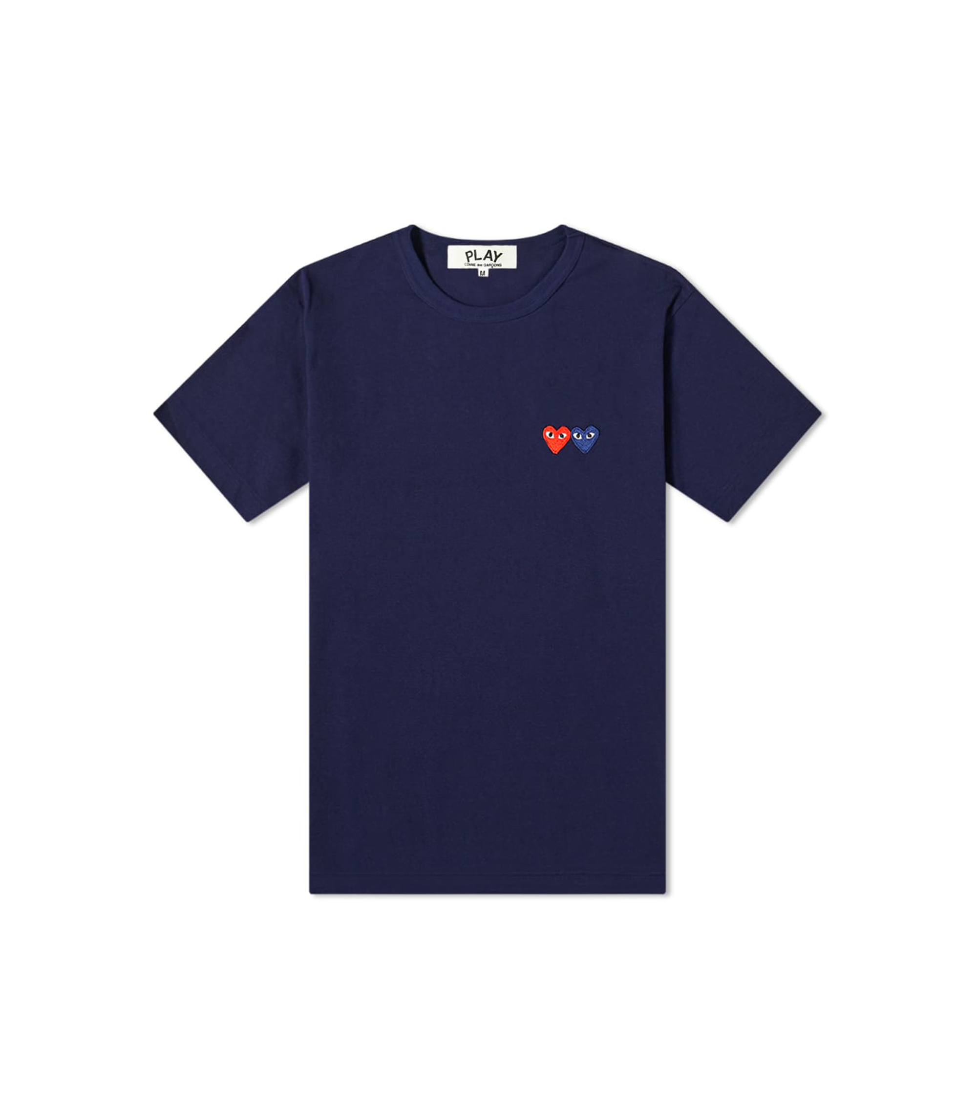 Double Heart T-Shirt - Navy / Red