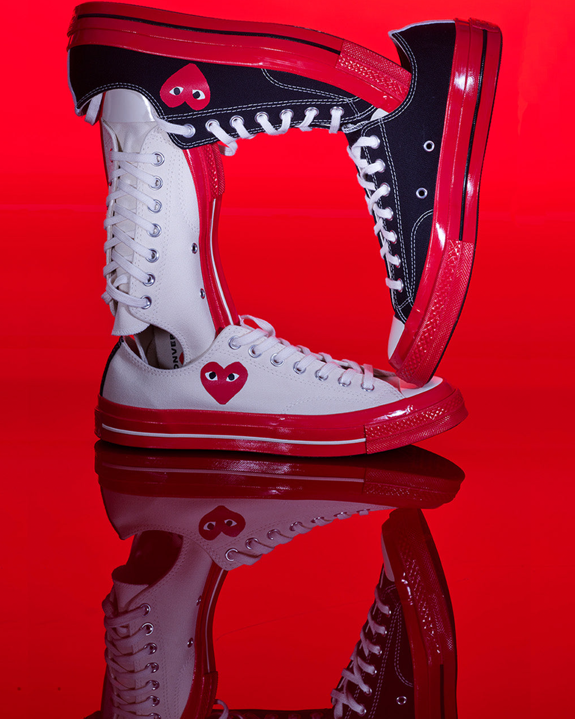 Converse CT70 Low Small Heart - Black / Red / Red