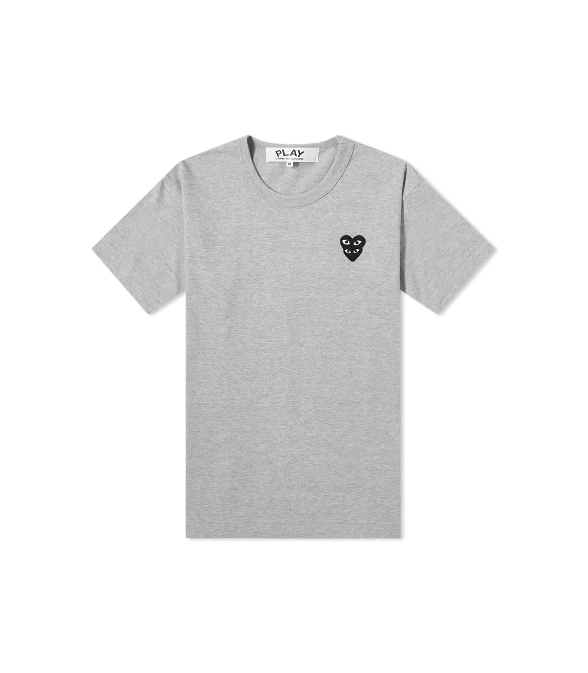 Double Black Heart T-Shirt - Grey