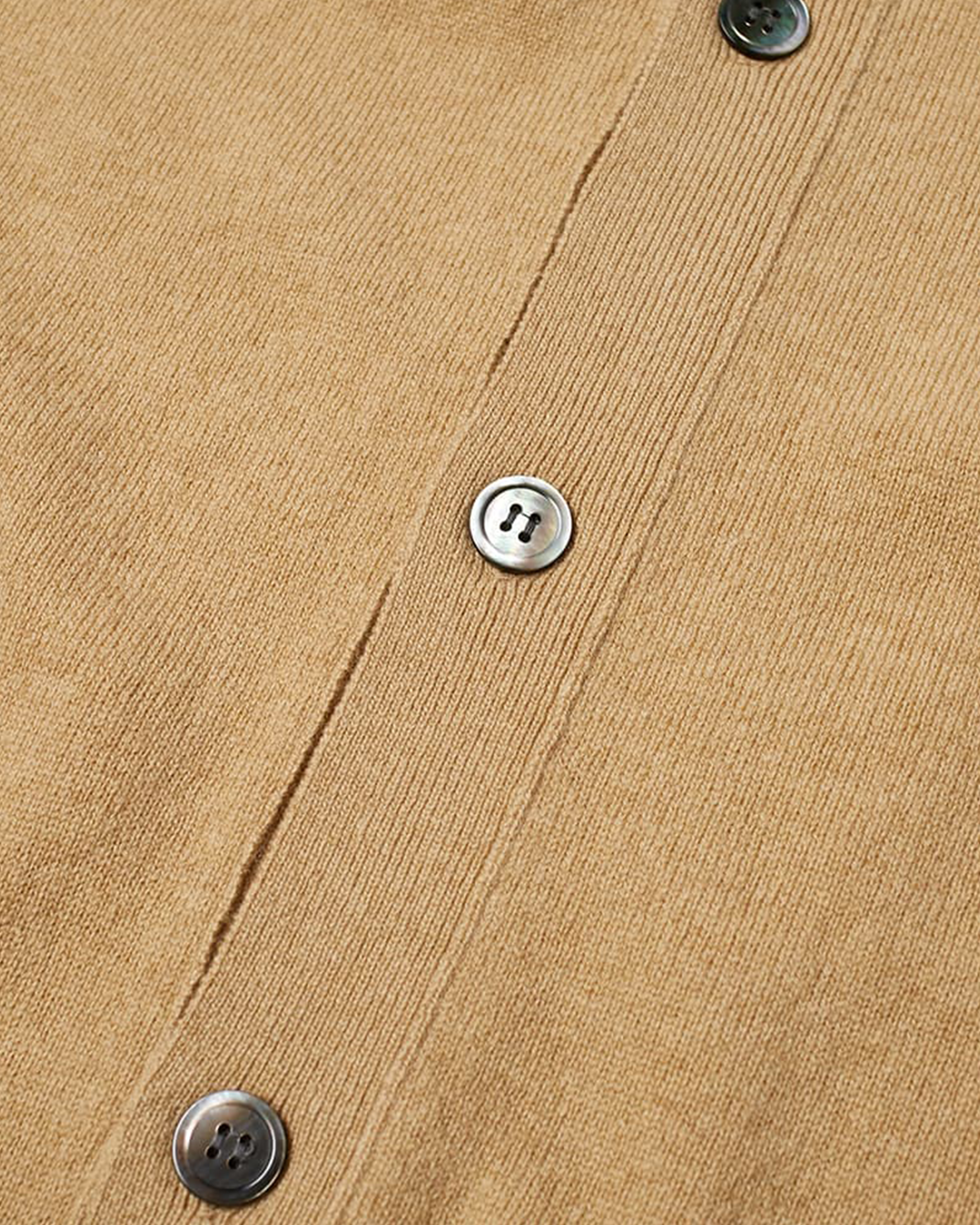 Basic Heart Cardigan - Beige