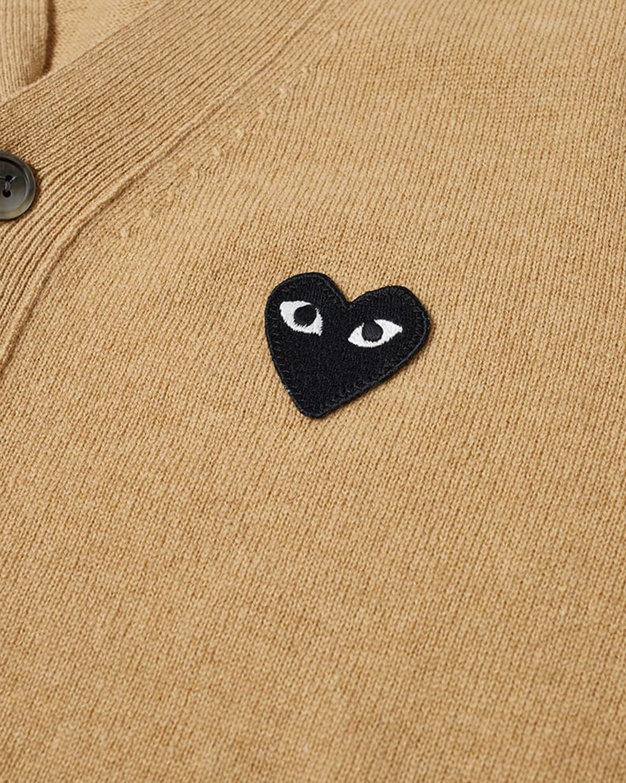 Basic Heart Cardigan - Beige