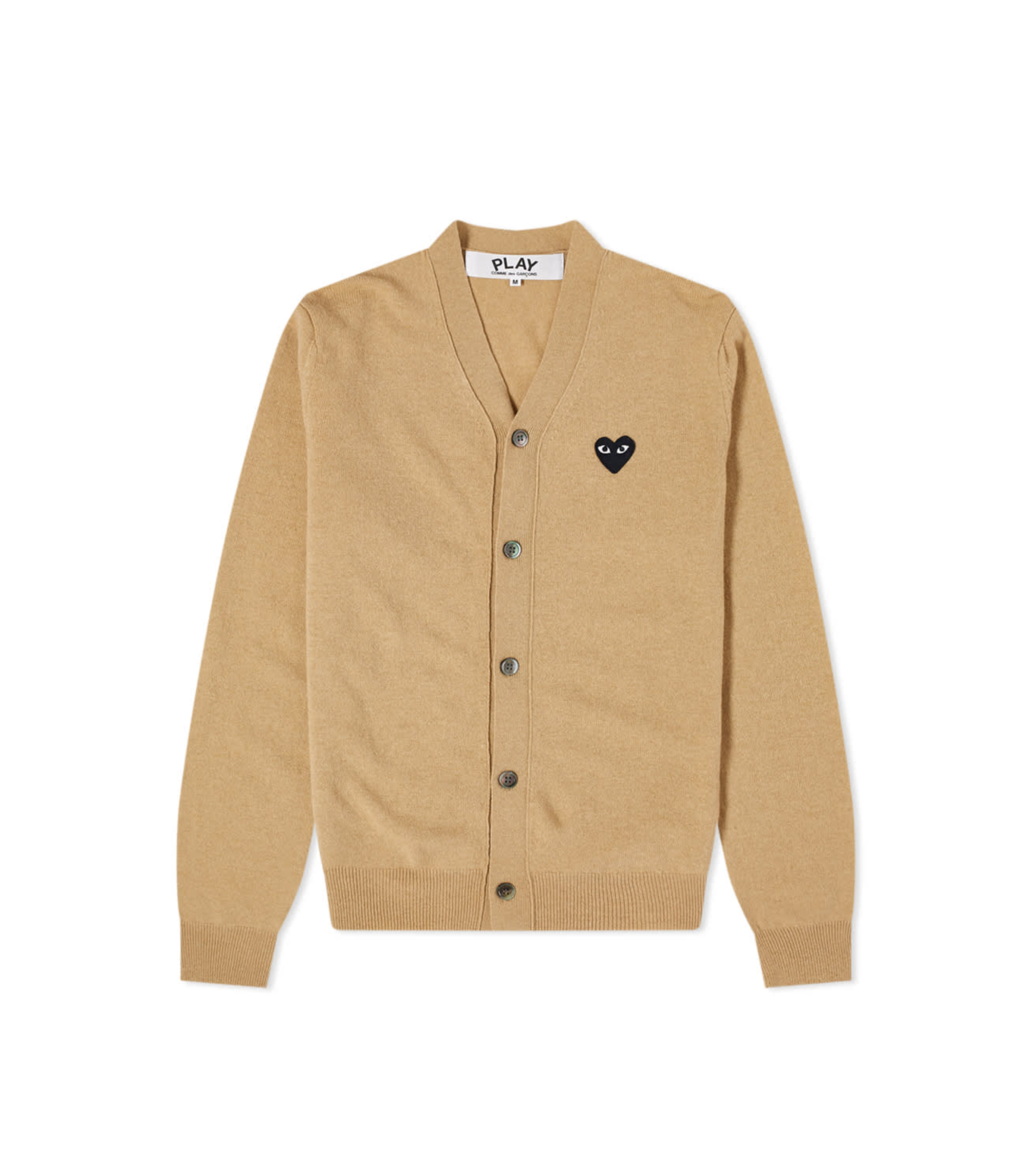 Basic Heart Cardigan - Beige