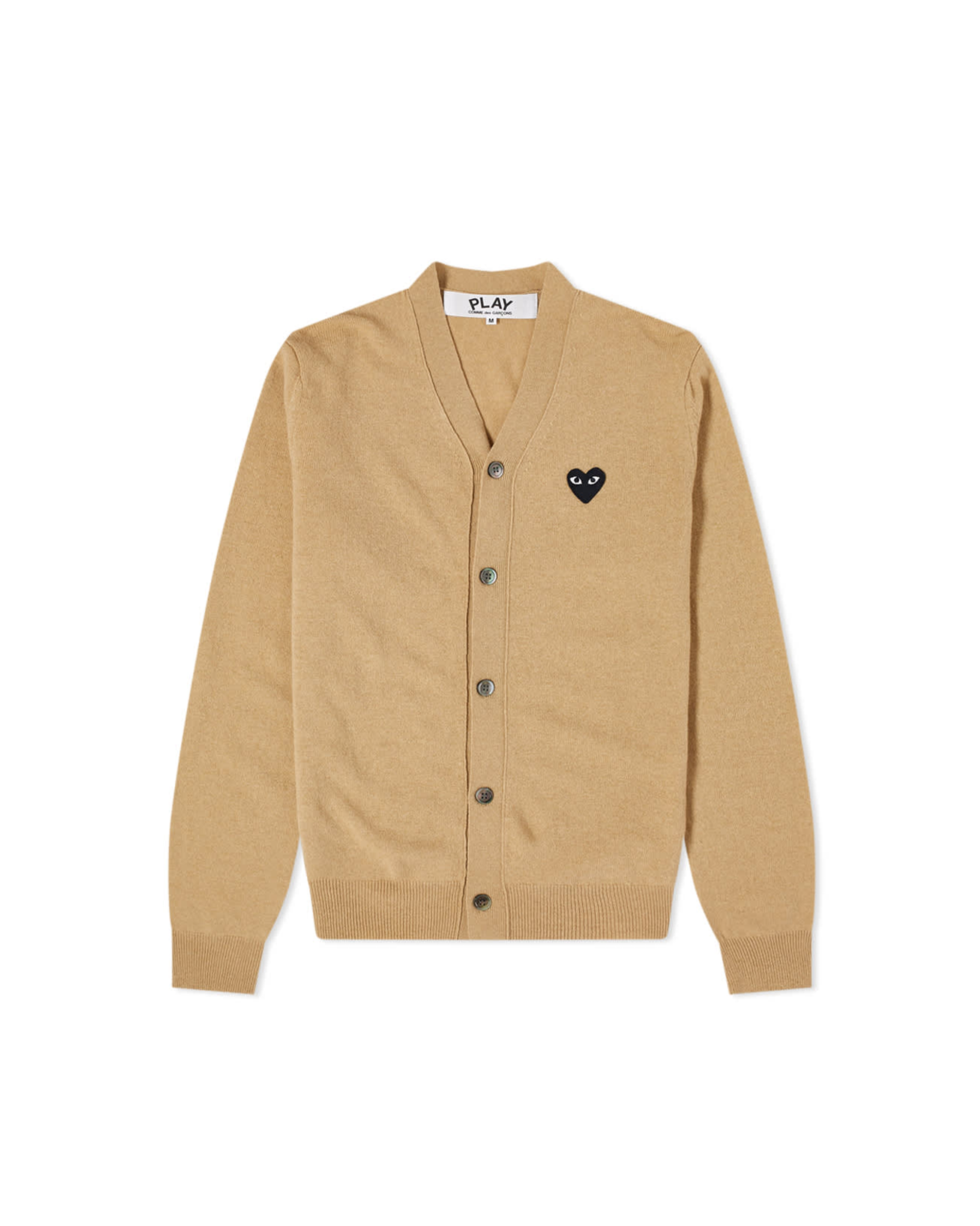 Basic Heart Cardigan - Beige