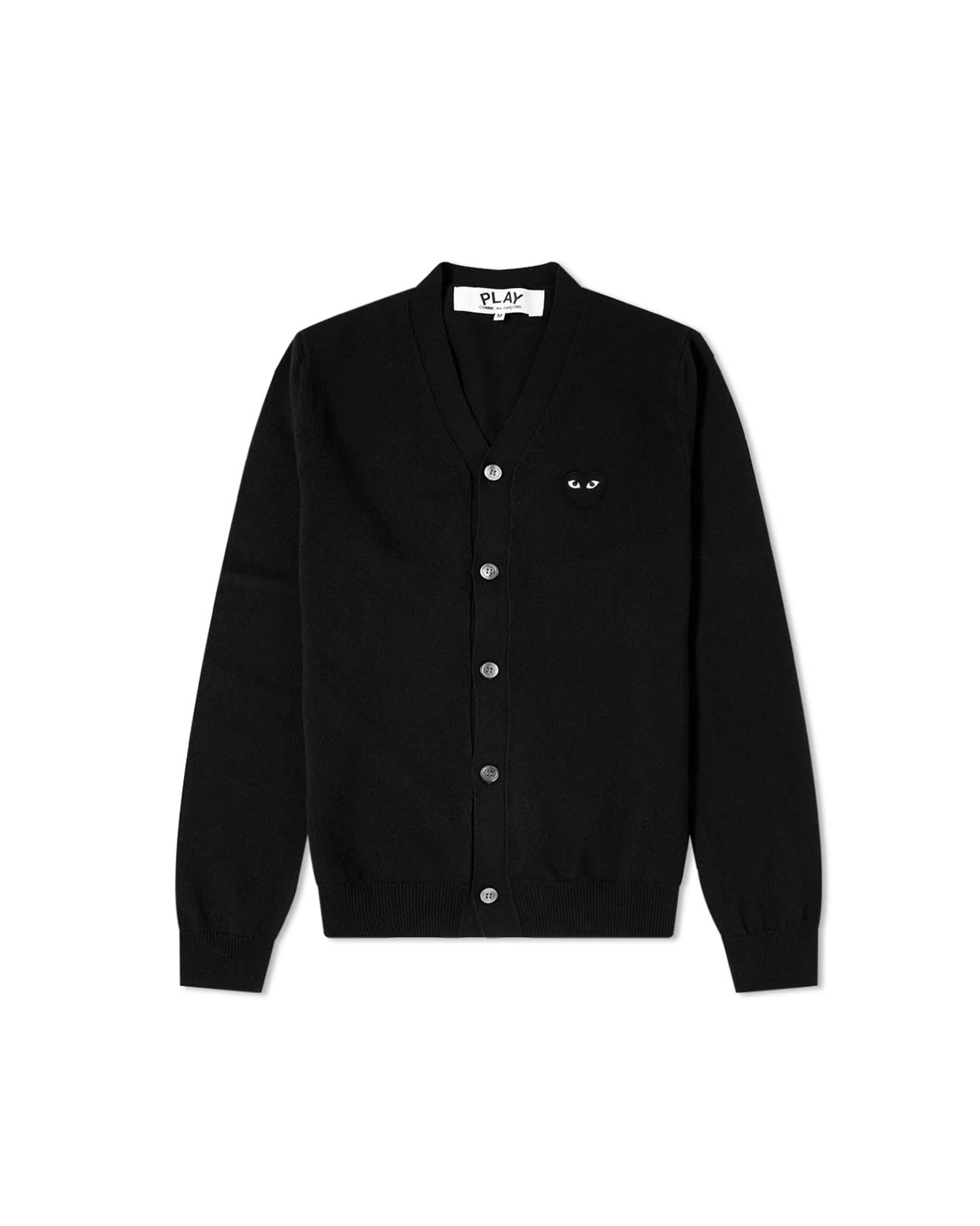 Basic Heart Cardigan - Black / Black