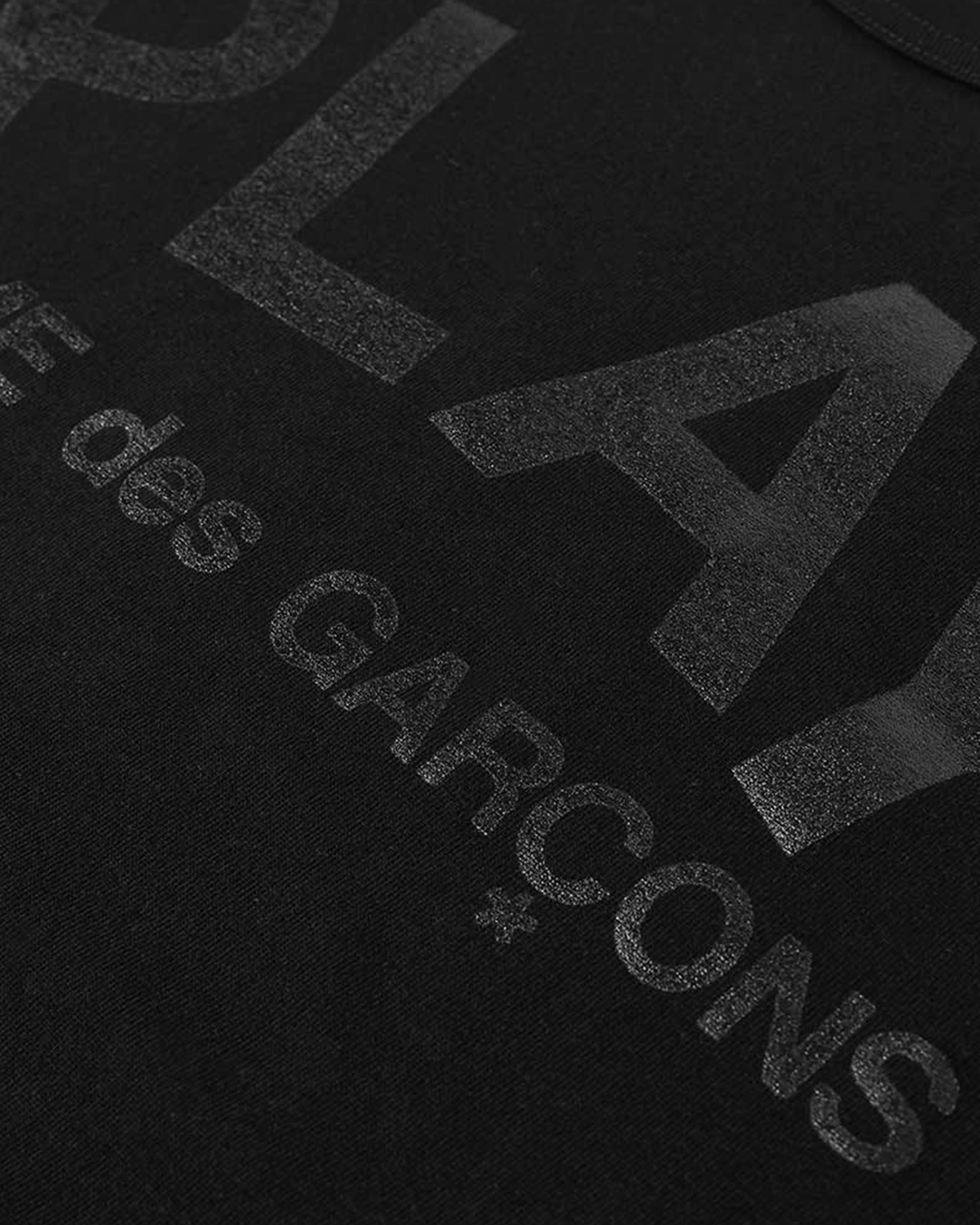 Large Text Logo T-shirt - Black / Black