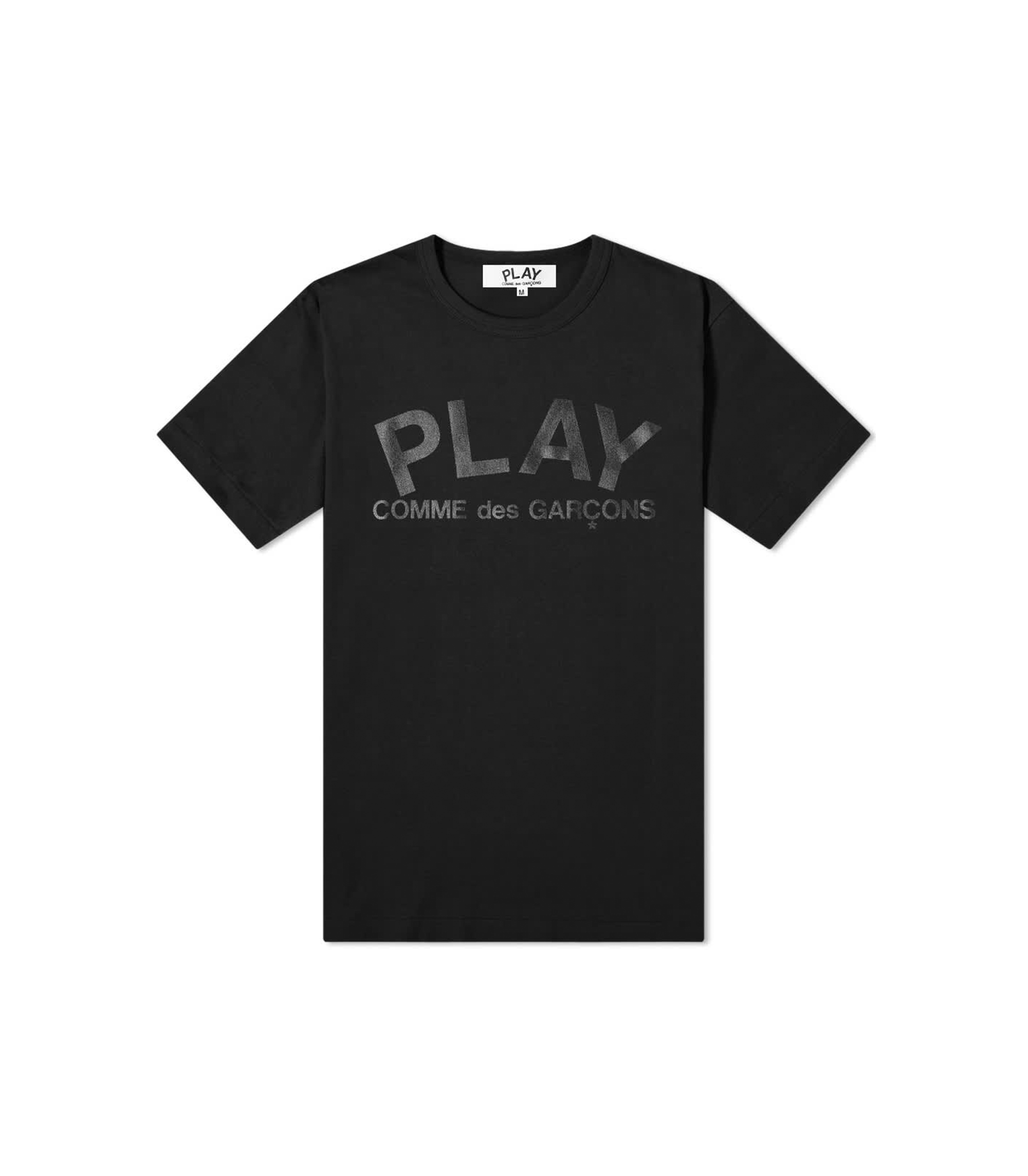 Large Text Logo T-shirt - Black / Black