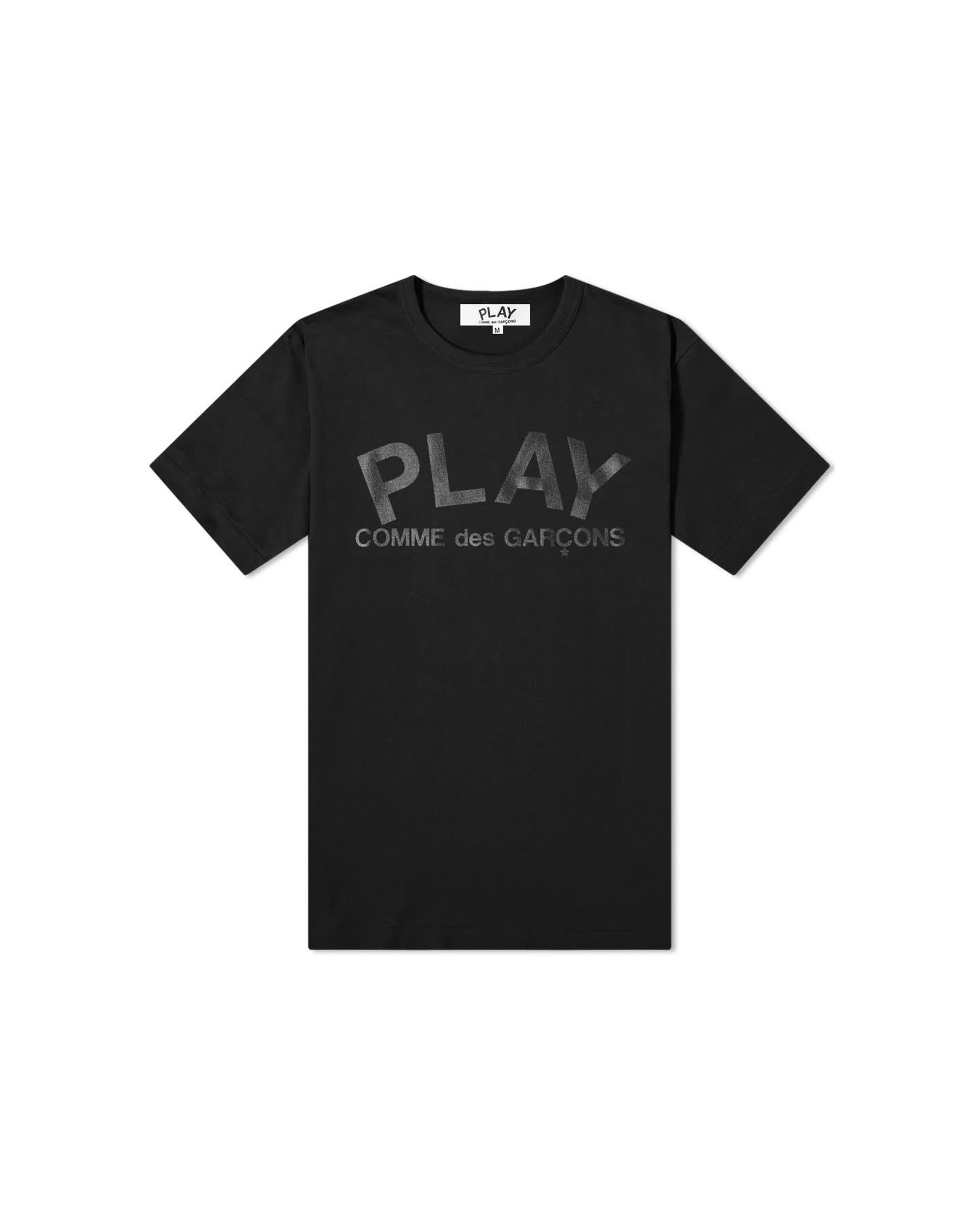 Large Text Logo T-shirt - Black / Black