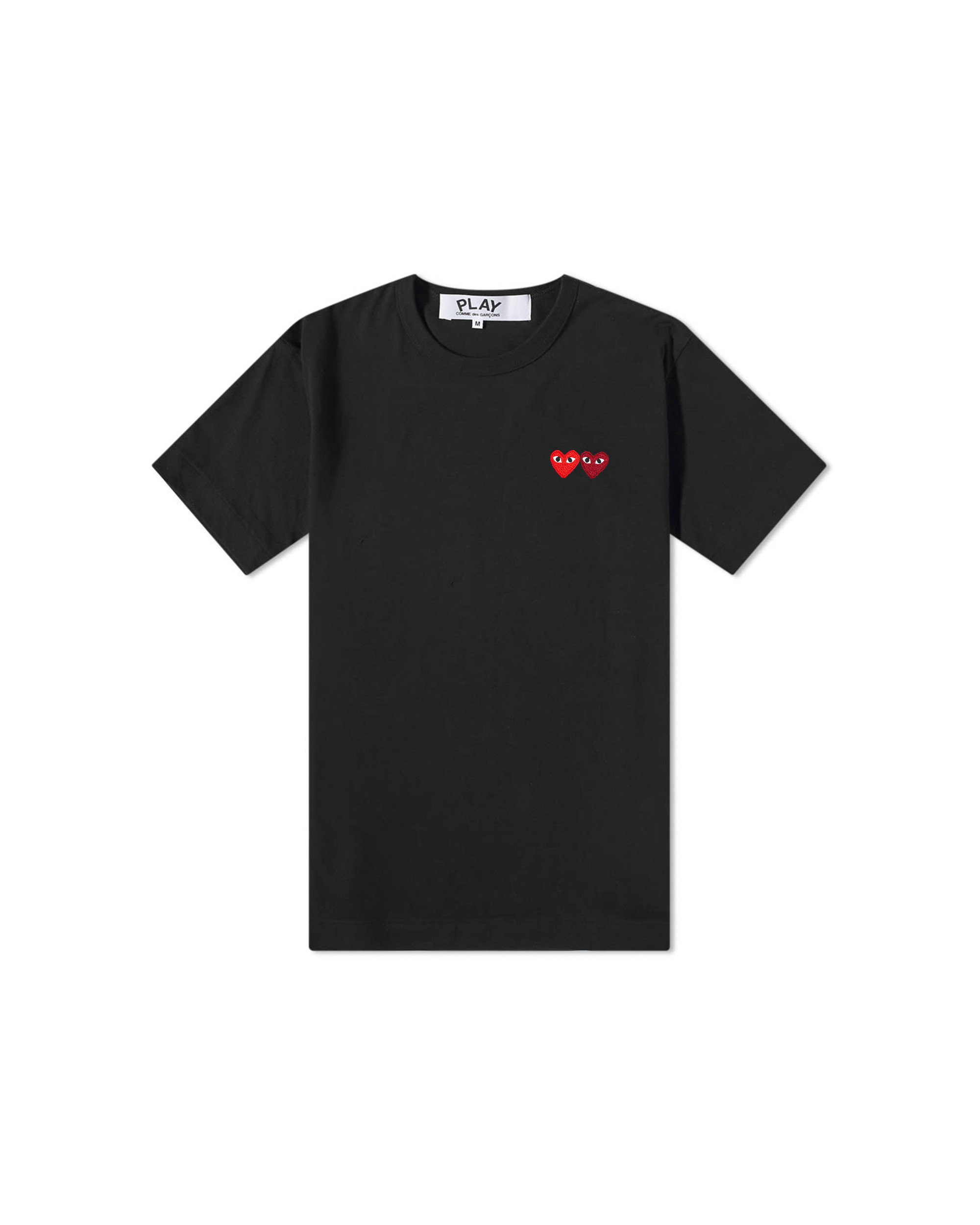 Double Heart Logo T-shirt - Black