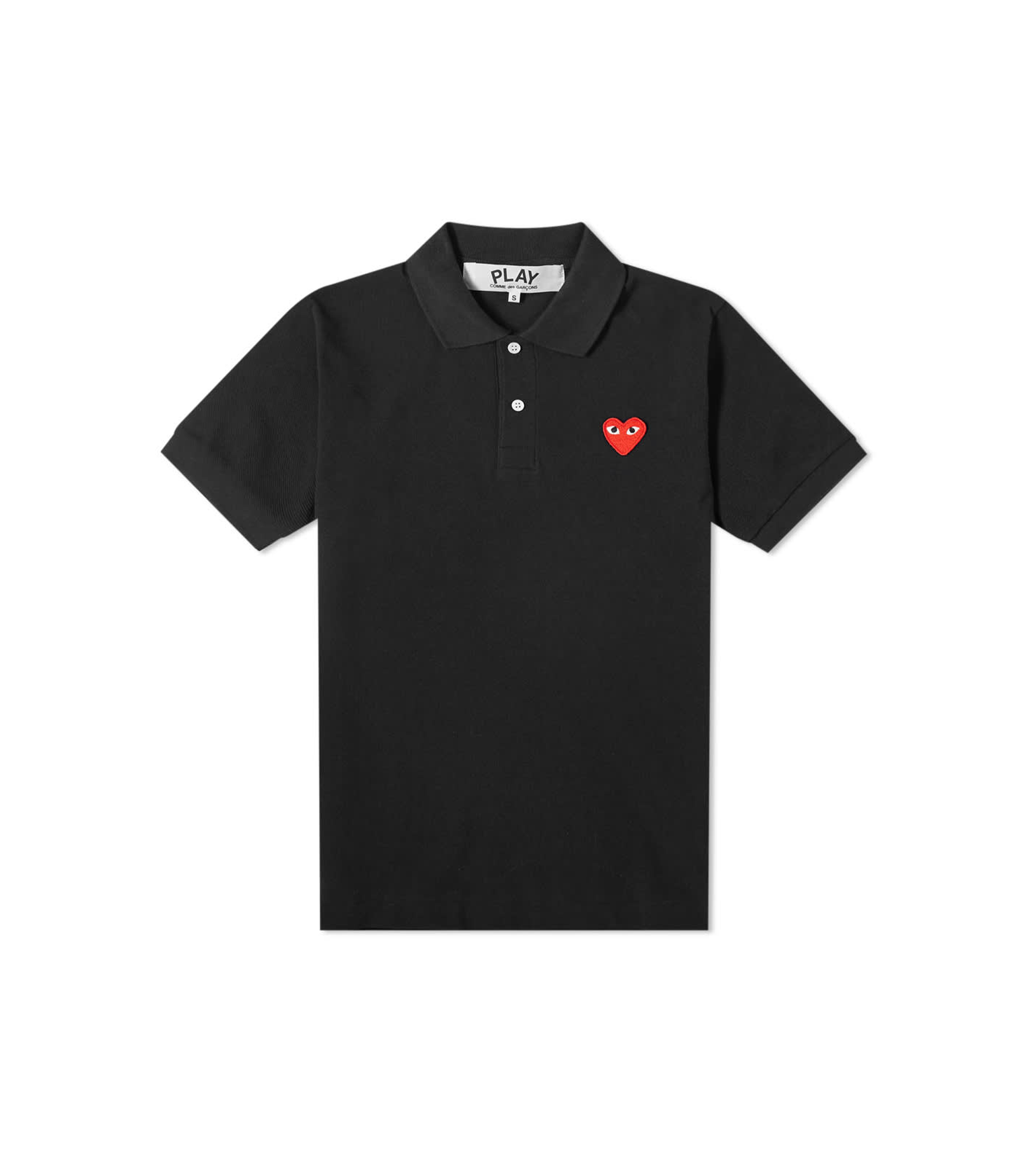 Heart Logo Polo Shirt - Black / Red