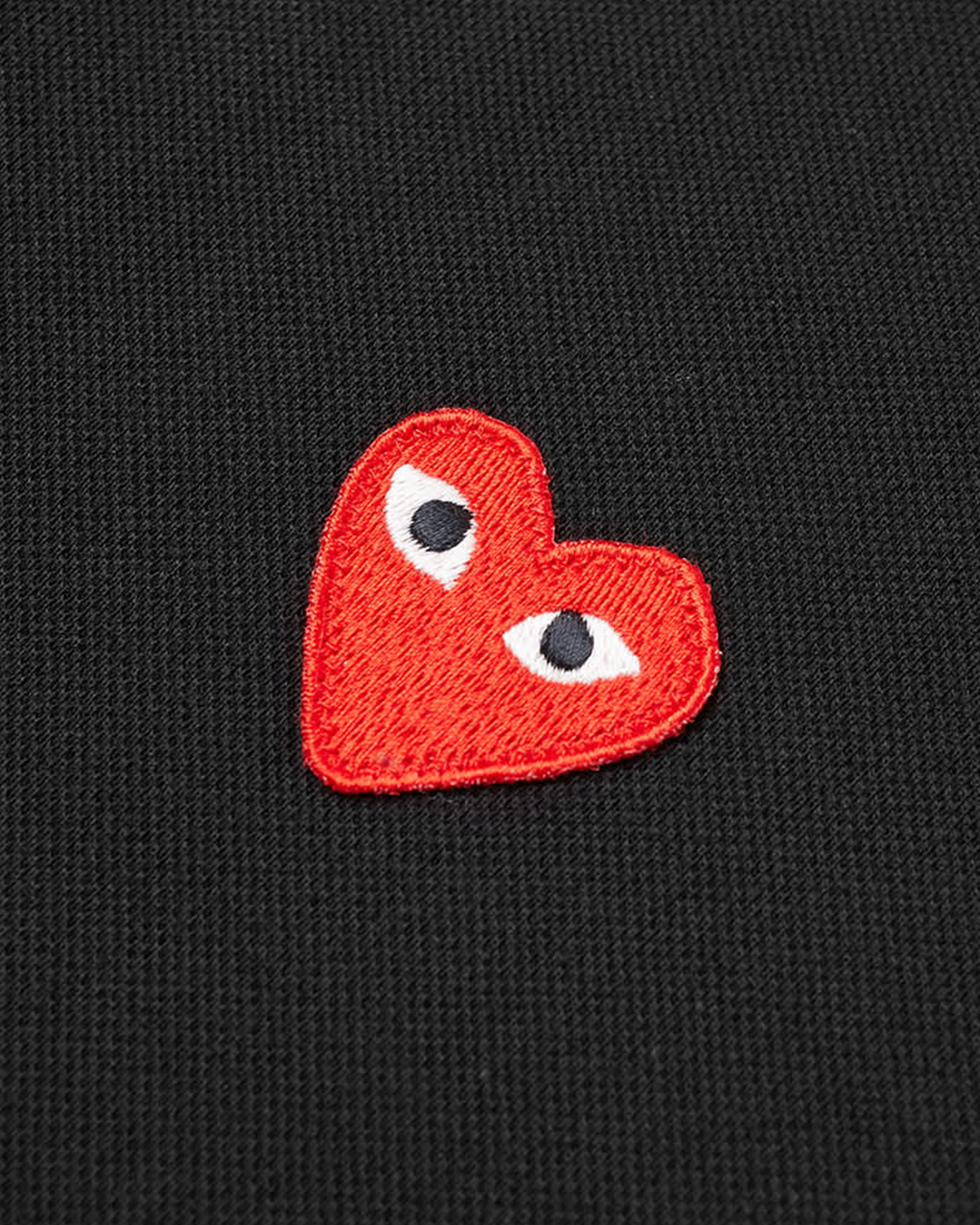 Heart Logo Polo Shirt - Black / Red