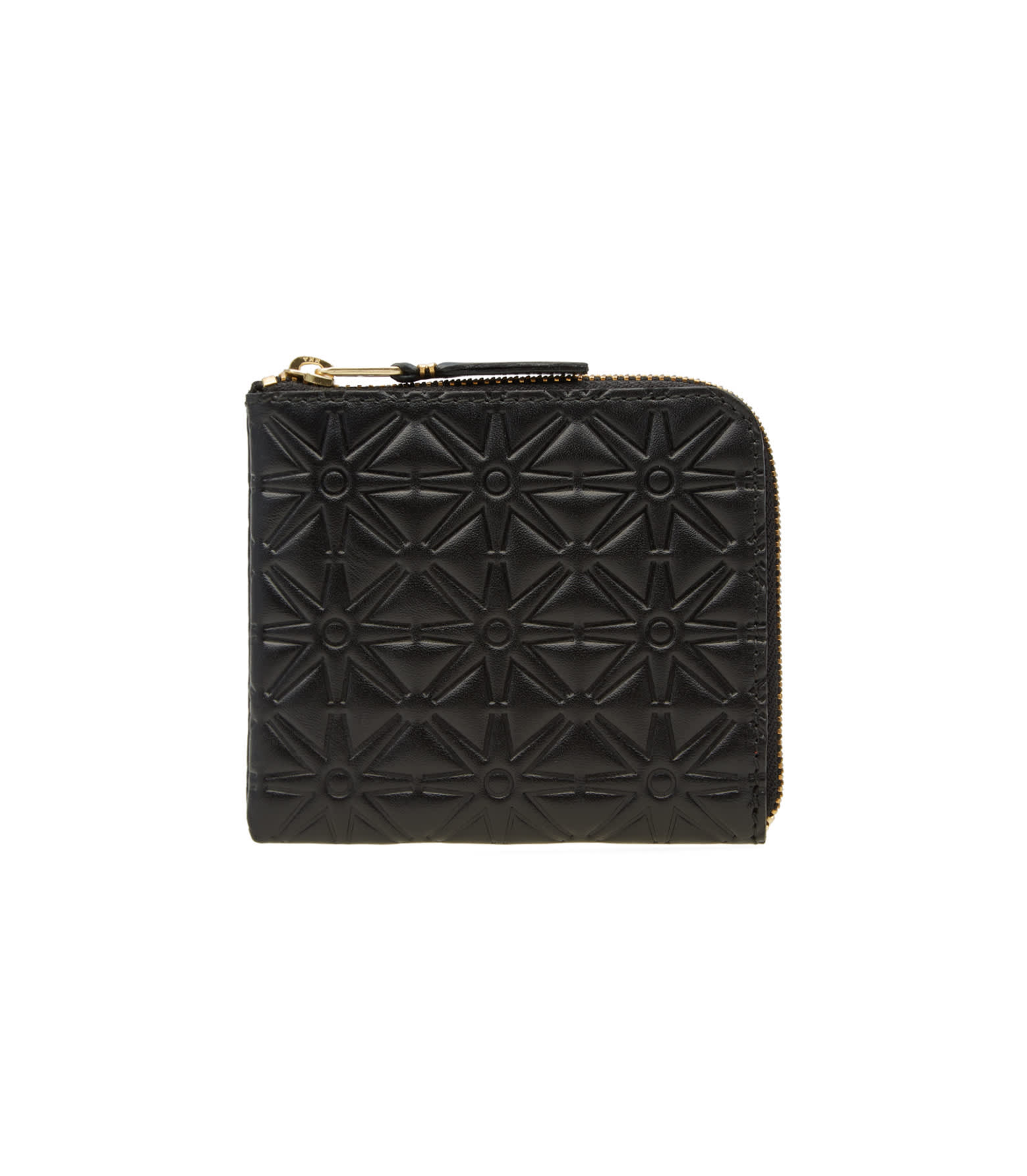 Embossed Zip Wallet - Black