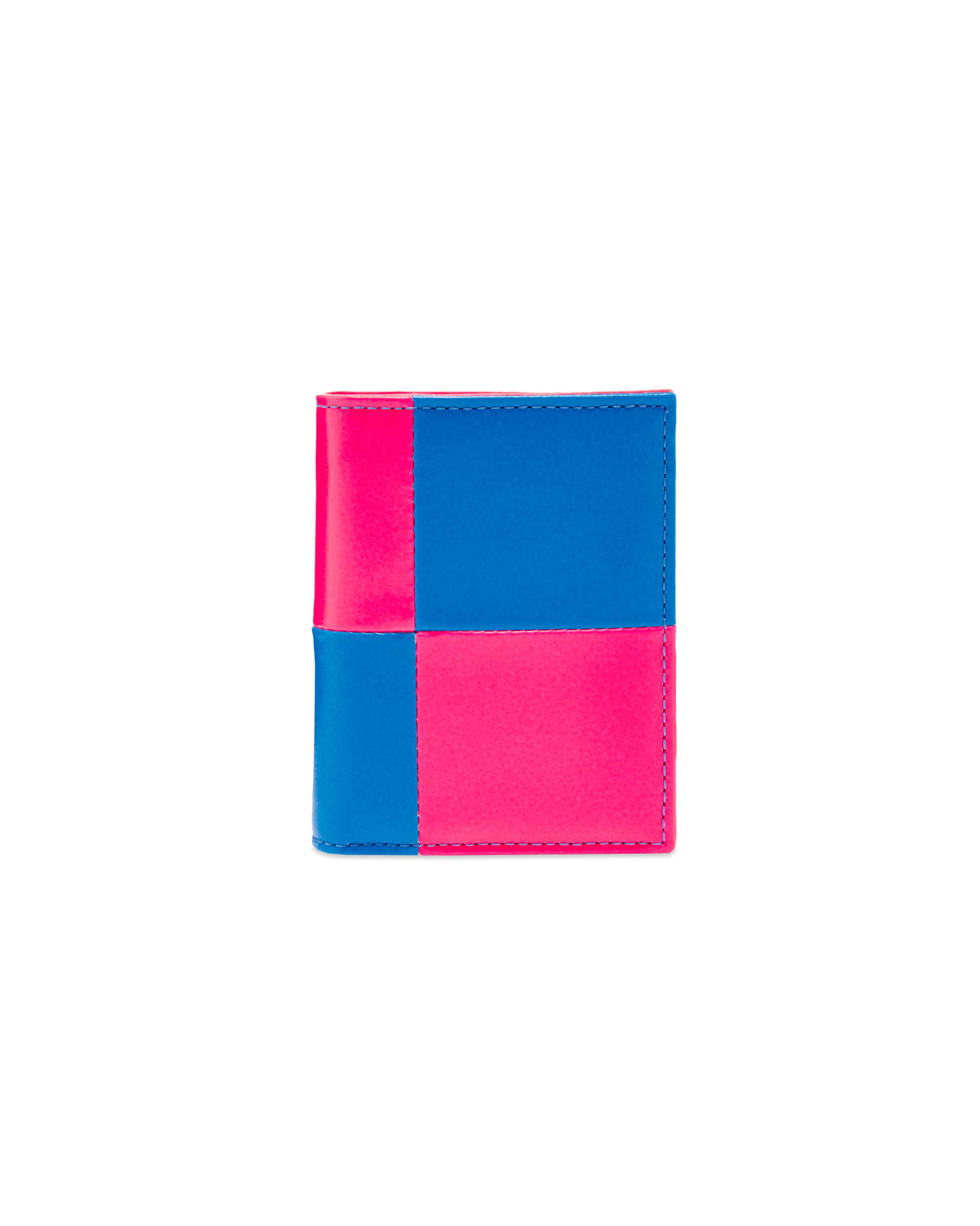Fluo Squares Bifold Wallet - Pink / Blue