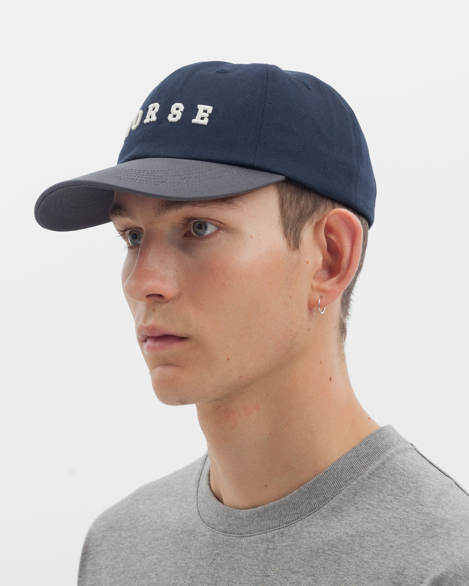 Varsity Logo Twill Cap - Dark Navy / Gray