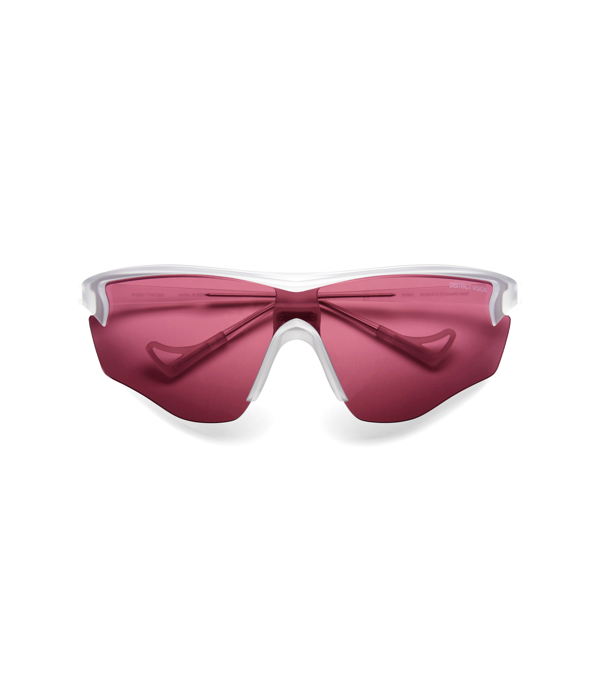 Junya Racer Sunglasses - Clear / Black Rose