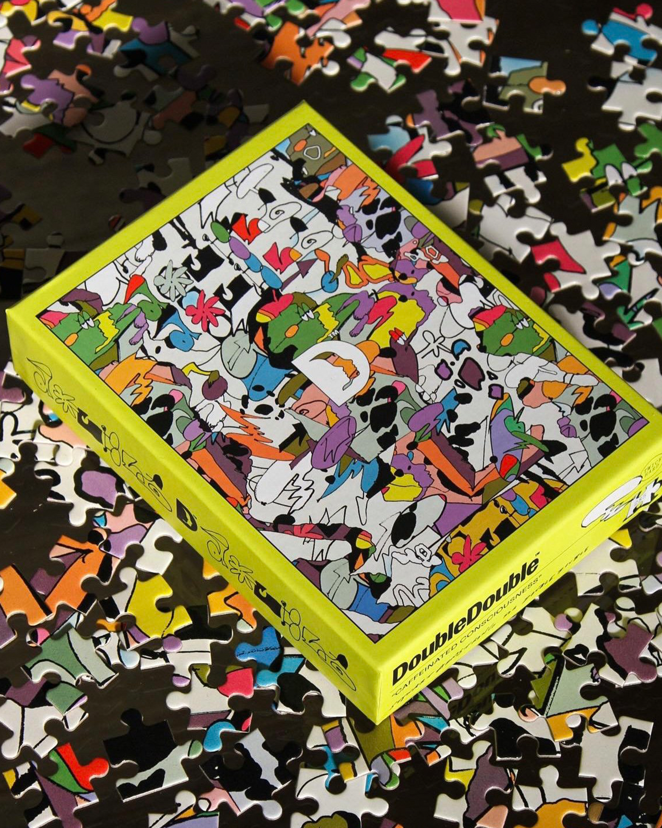 "Caffeinated Consciousness" Puzzle - Yellow / Multi