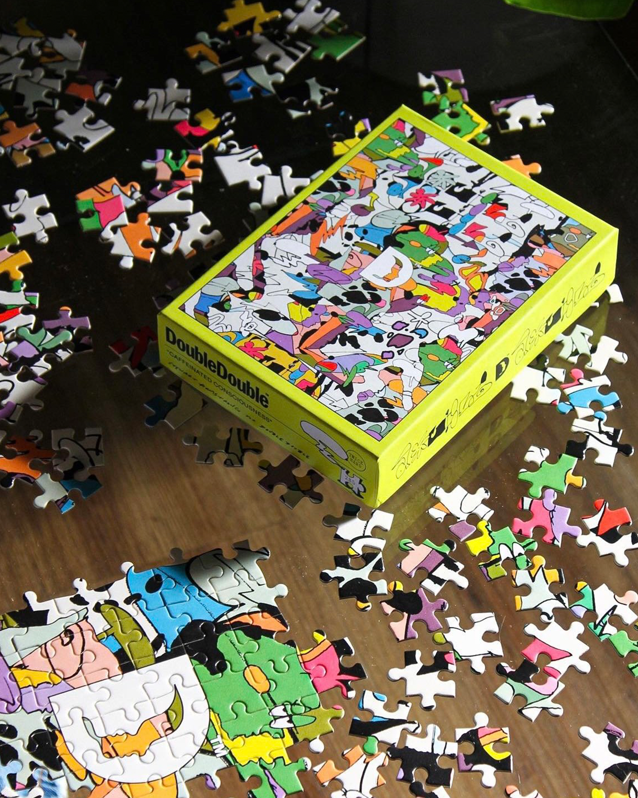 "Caffeinated Consciousness" Puzzle - Yellow / Multi