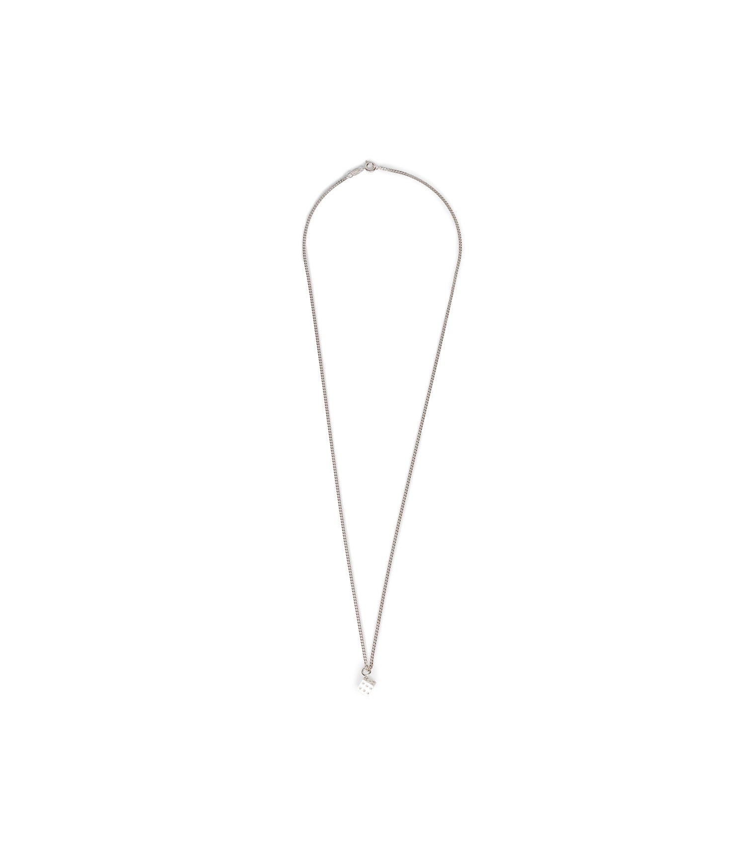 Dice Pendant Necklace - 925 Sterling Silver