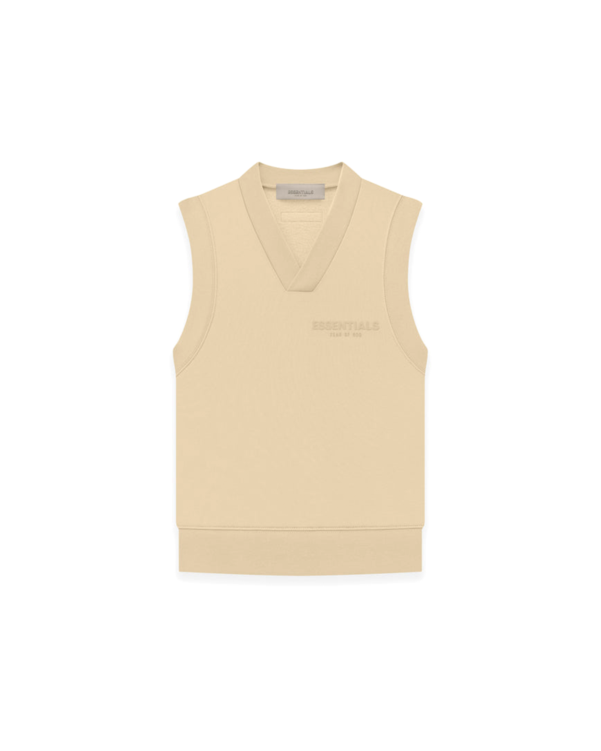 Pullover V Neck Vest - Sand