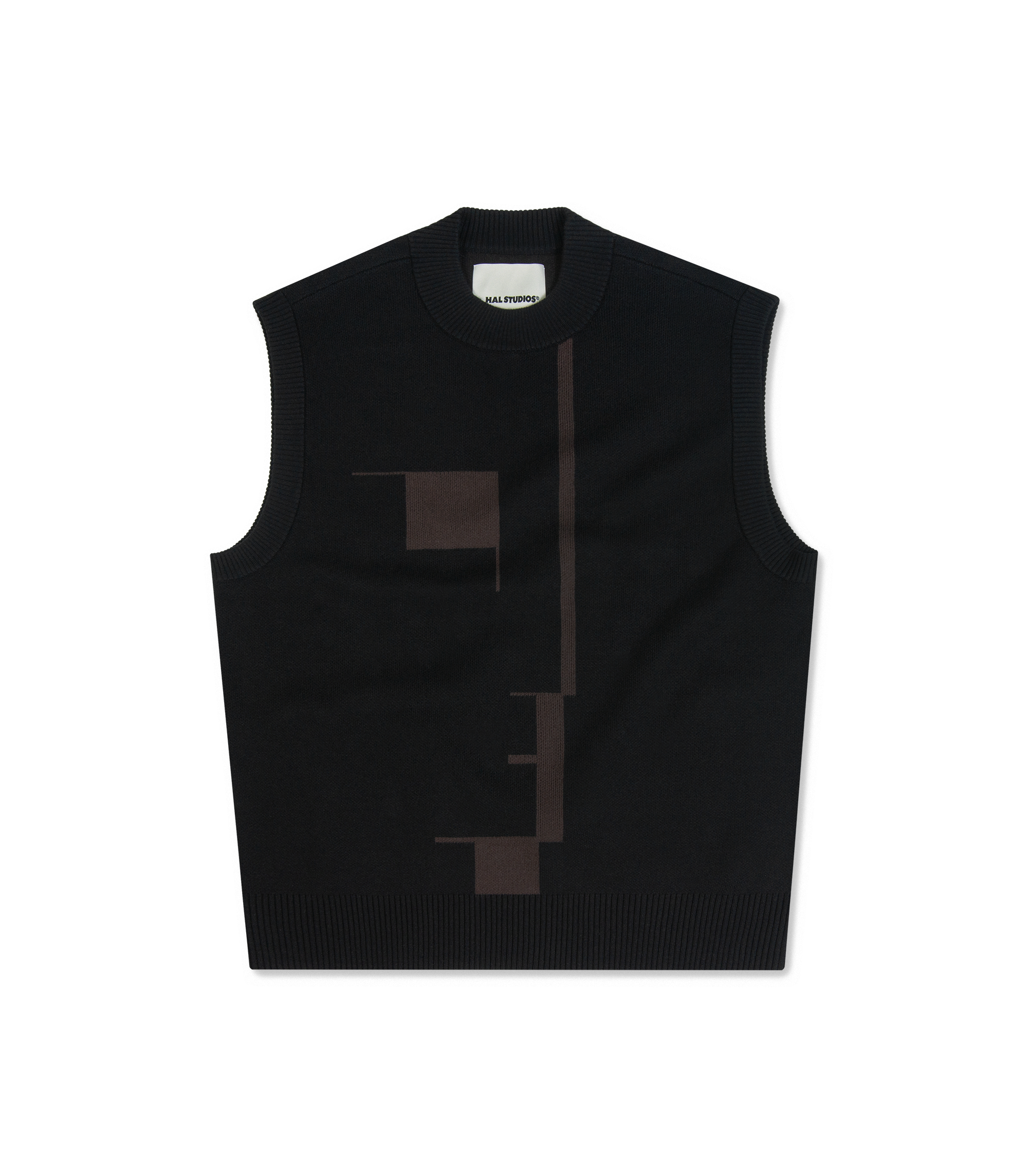 HALHAUS KNIT VEST - BLACK