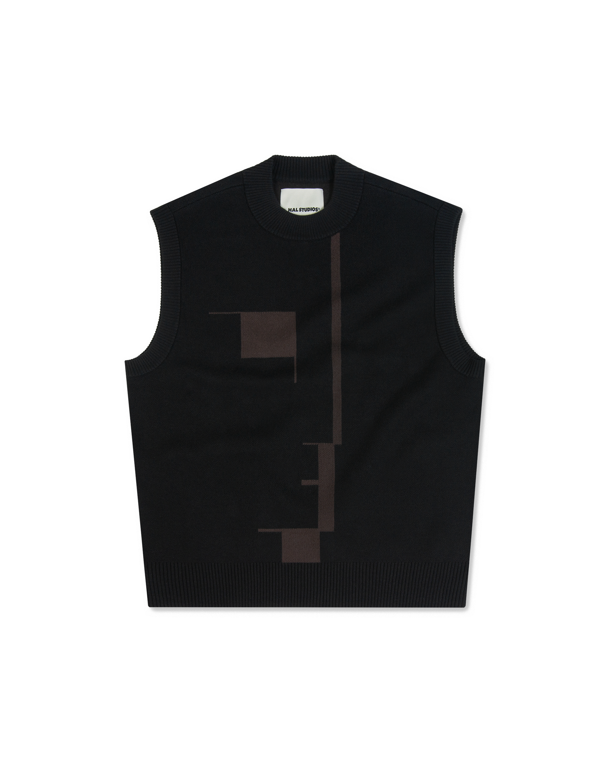 HALHAUS KNIT VEST - BLACK