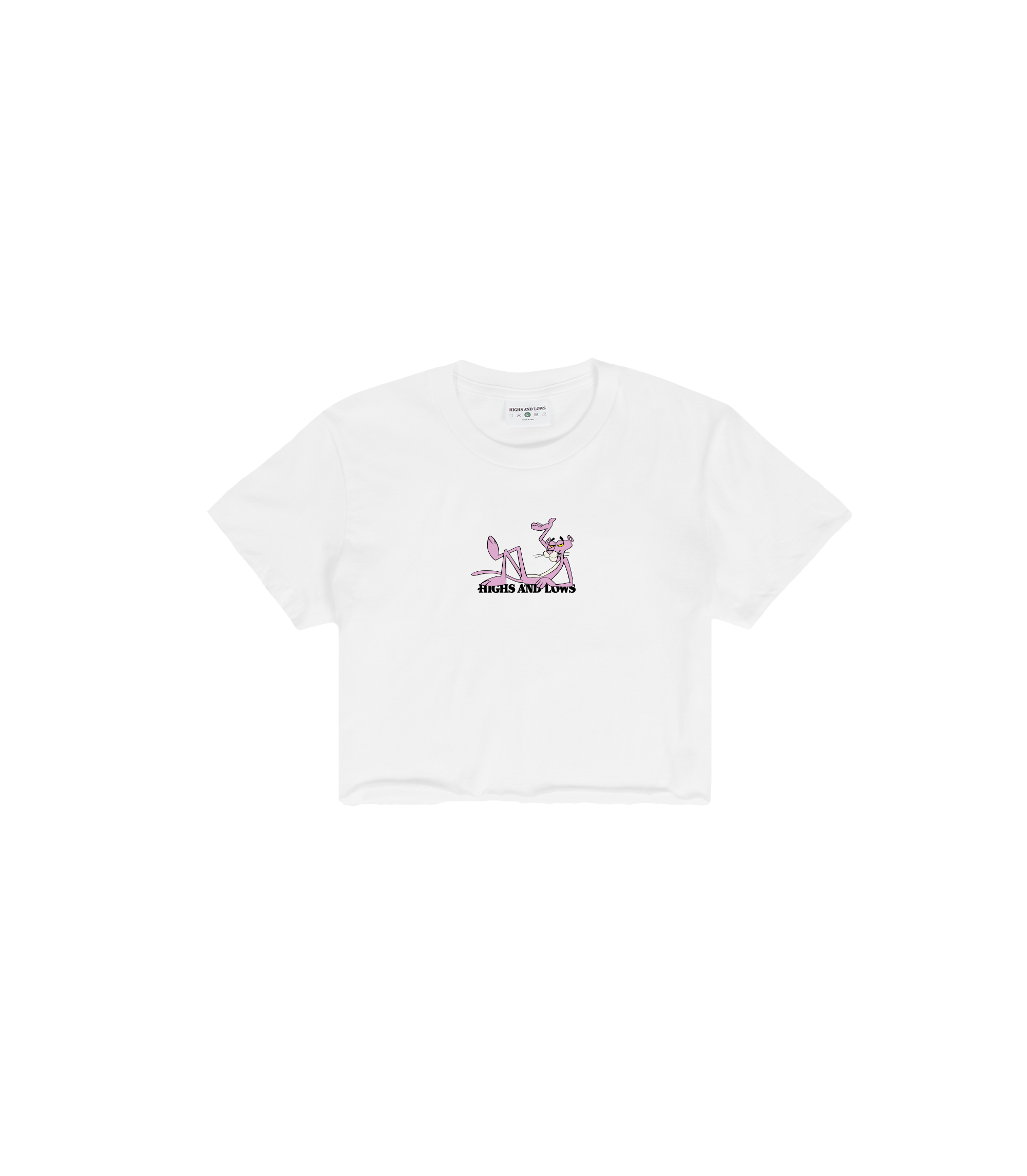 Womens Pink Panther Baby T-shirt - White