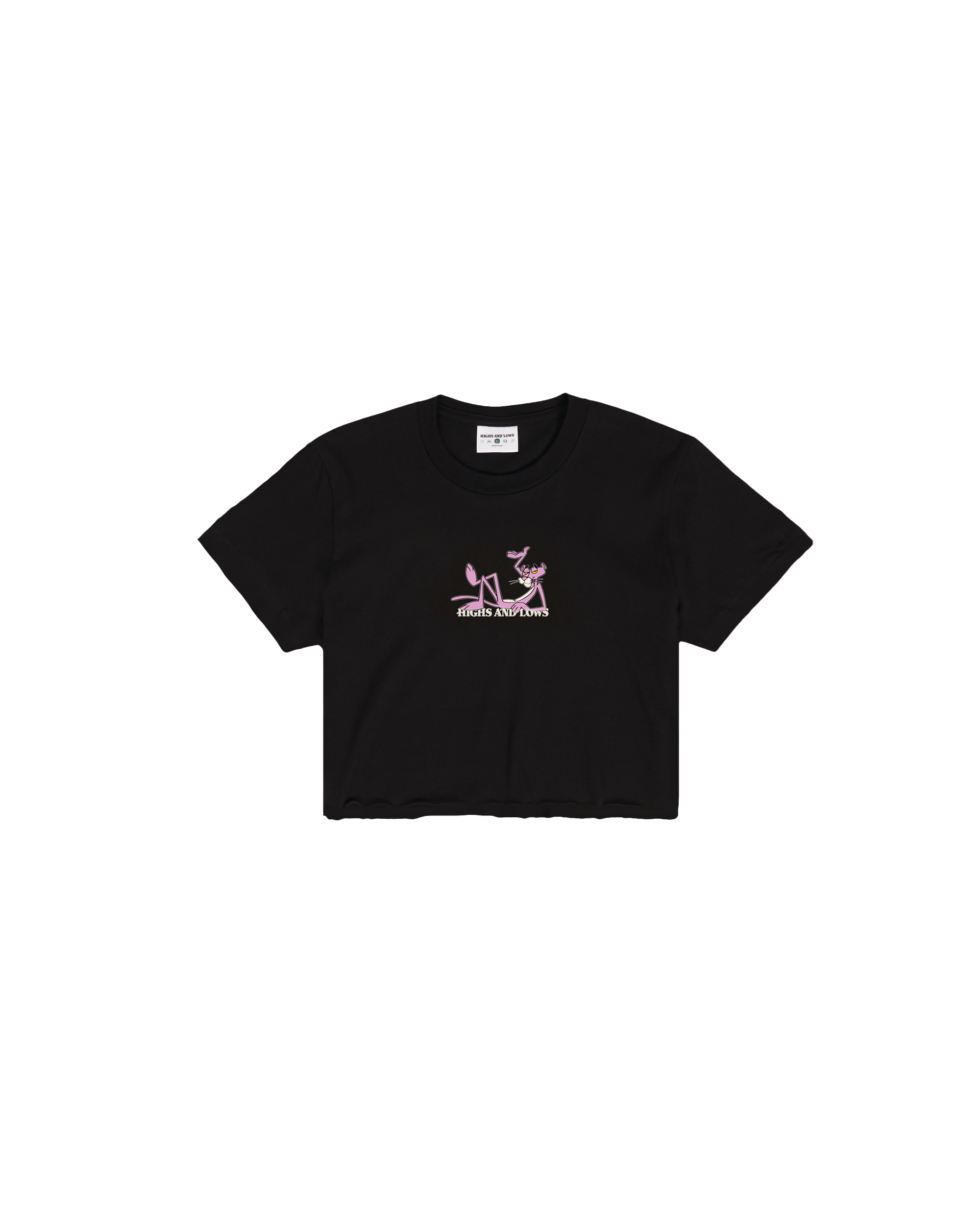 Womens Pink Panther Baby T-shirt - Black