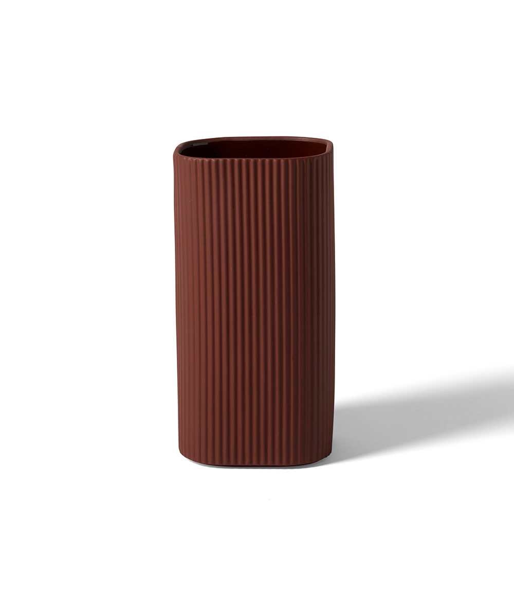 Facade Vase - Dark Terracotta