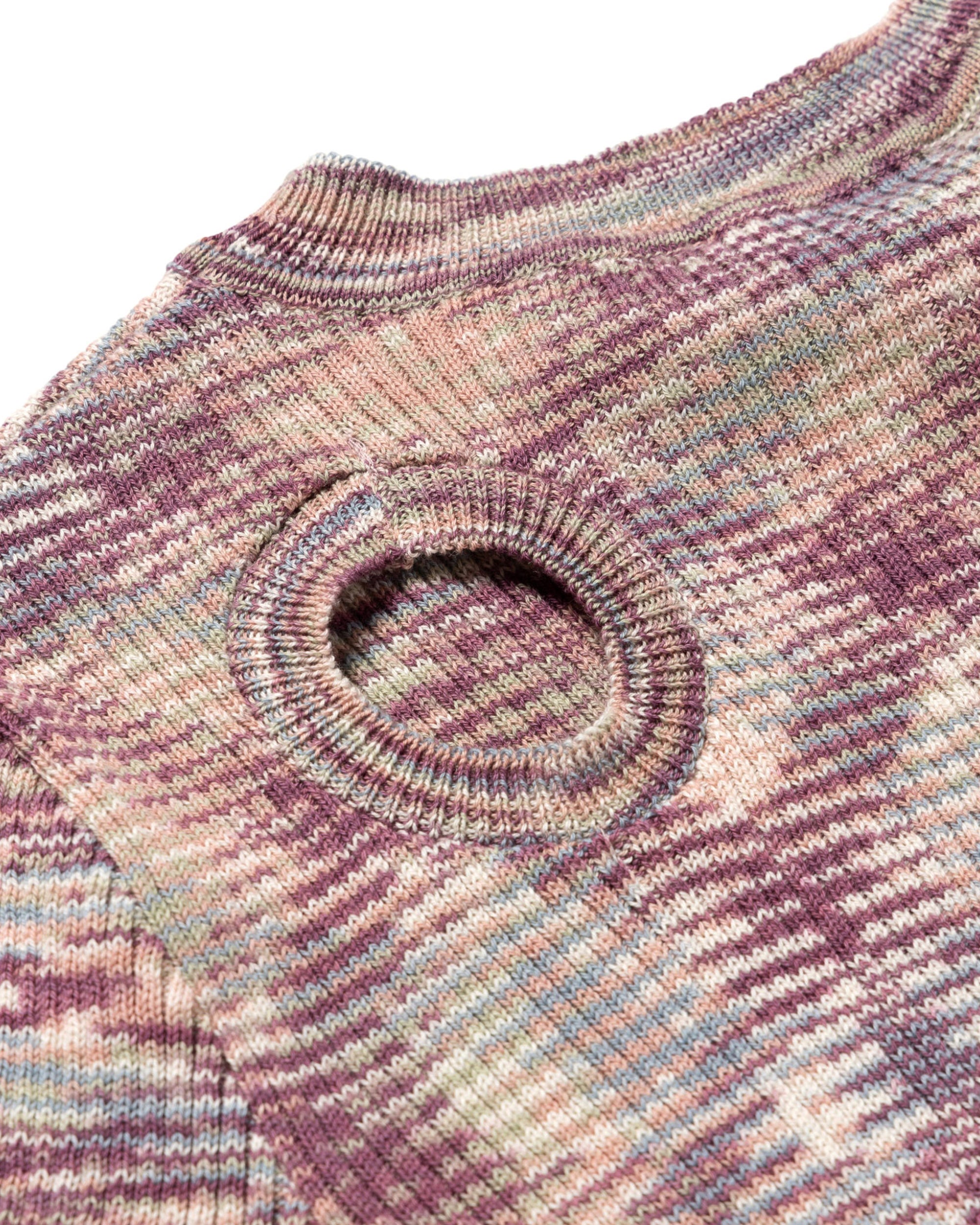 Holey Shrunken Space Dye Knit - Lilac