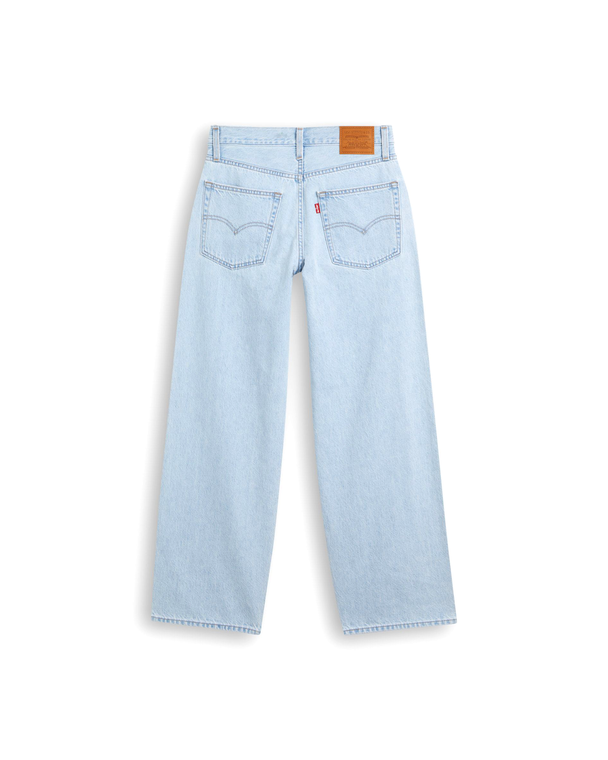 Womens Baggy Dad Jeans - Light indigo / Flat Finish