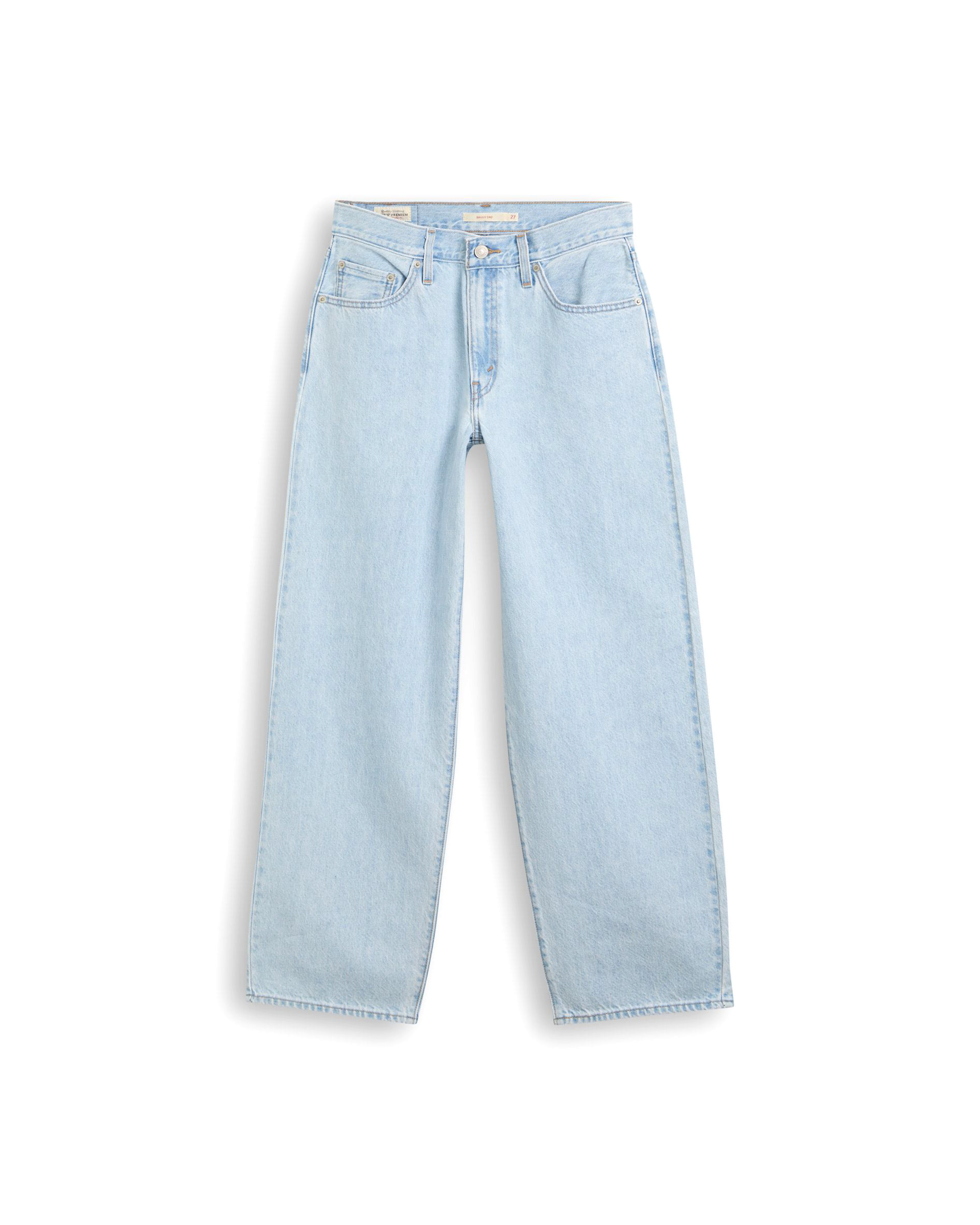 Womens Baggy Dad Jeans - Light indigo / Flat Finish