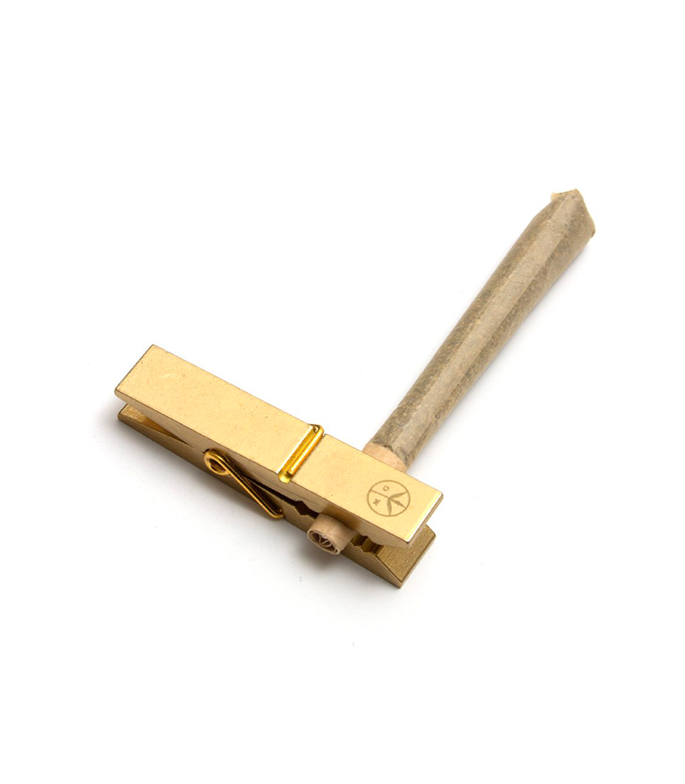 Brass Clothespin (Roach Clip) - Gold