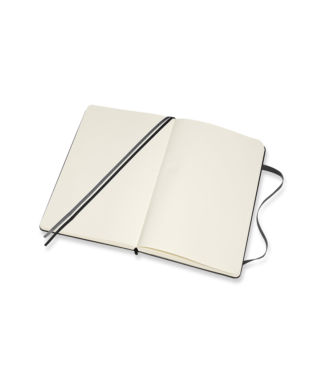 Hardcover Large Plain Expanded Notebook - Black