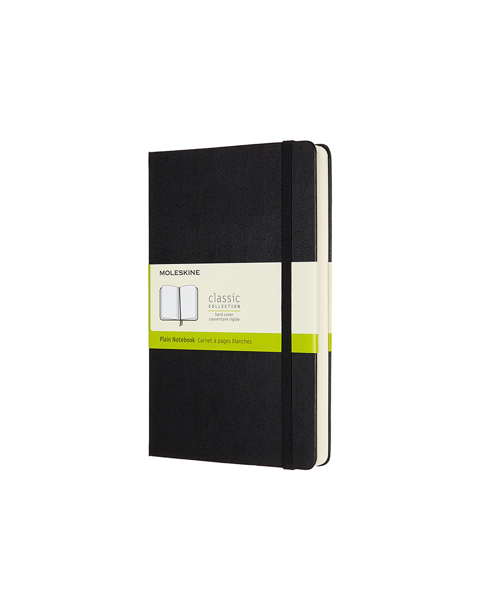Hardcover Large Plain Expanded Notebook - Black