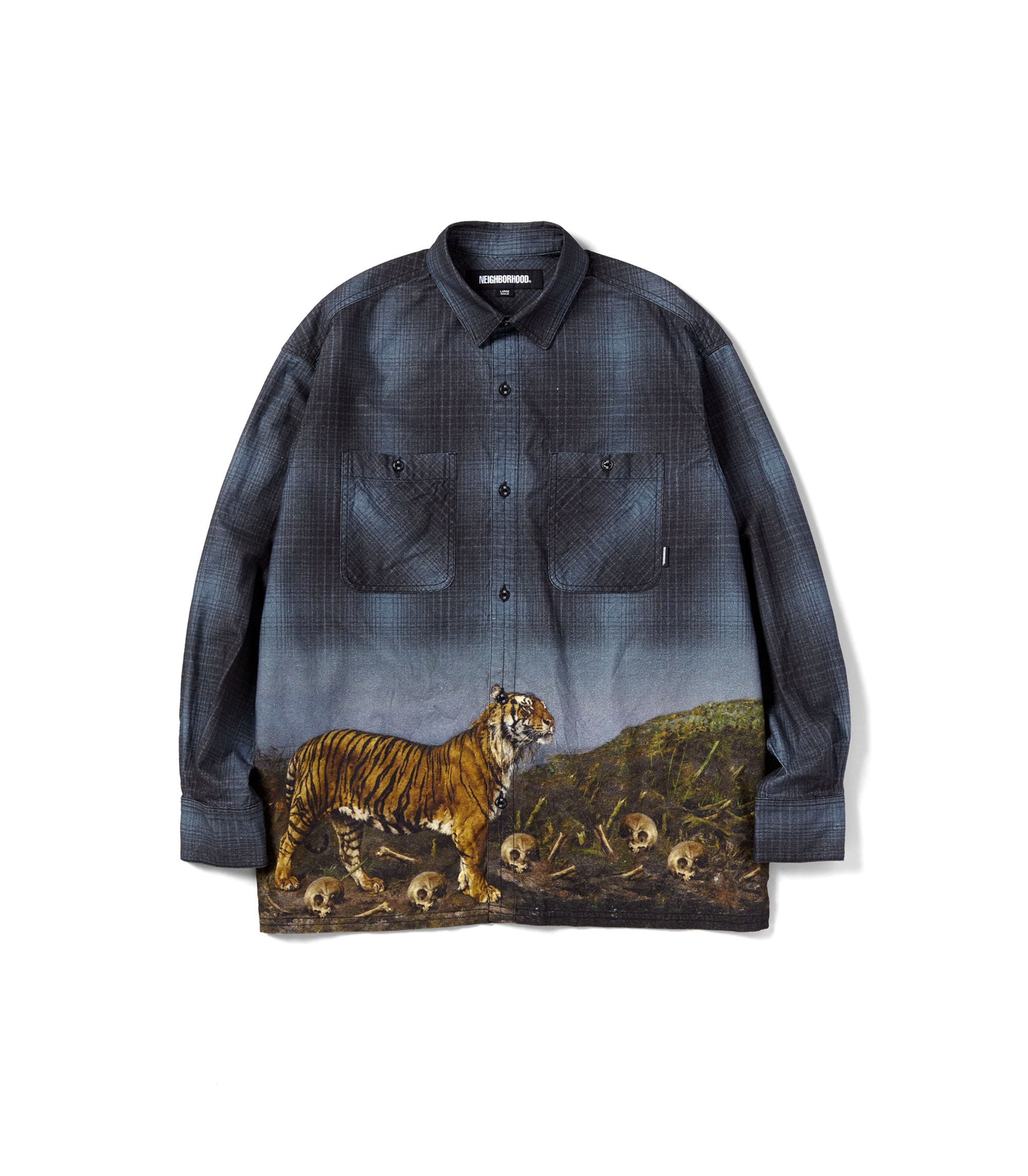 Tiger Print Shirt - Gray