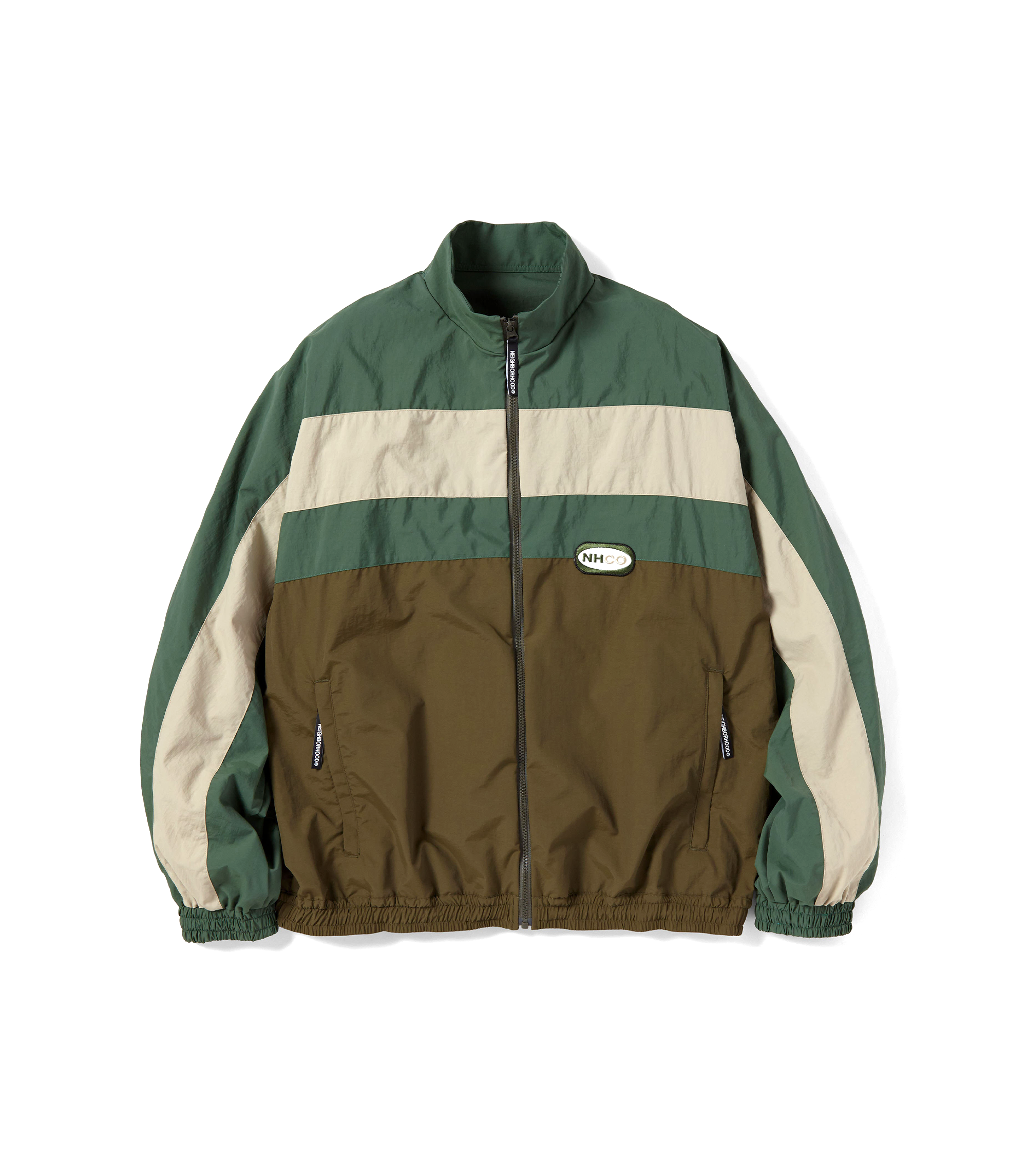 Woven Nylon Track Jacket - Olive Drab