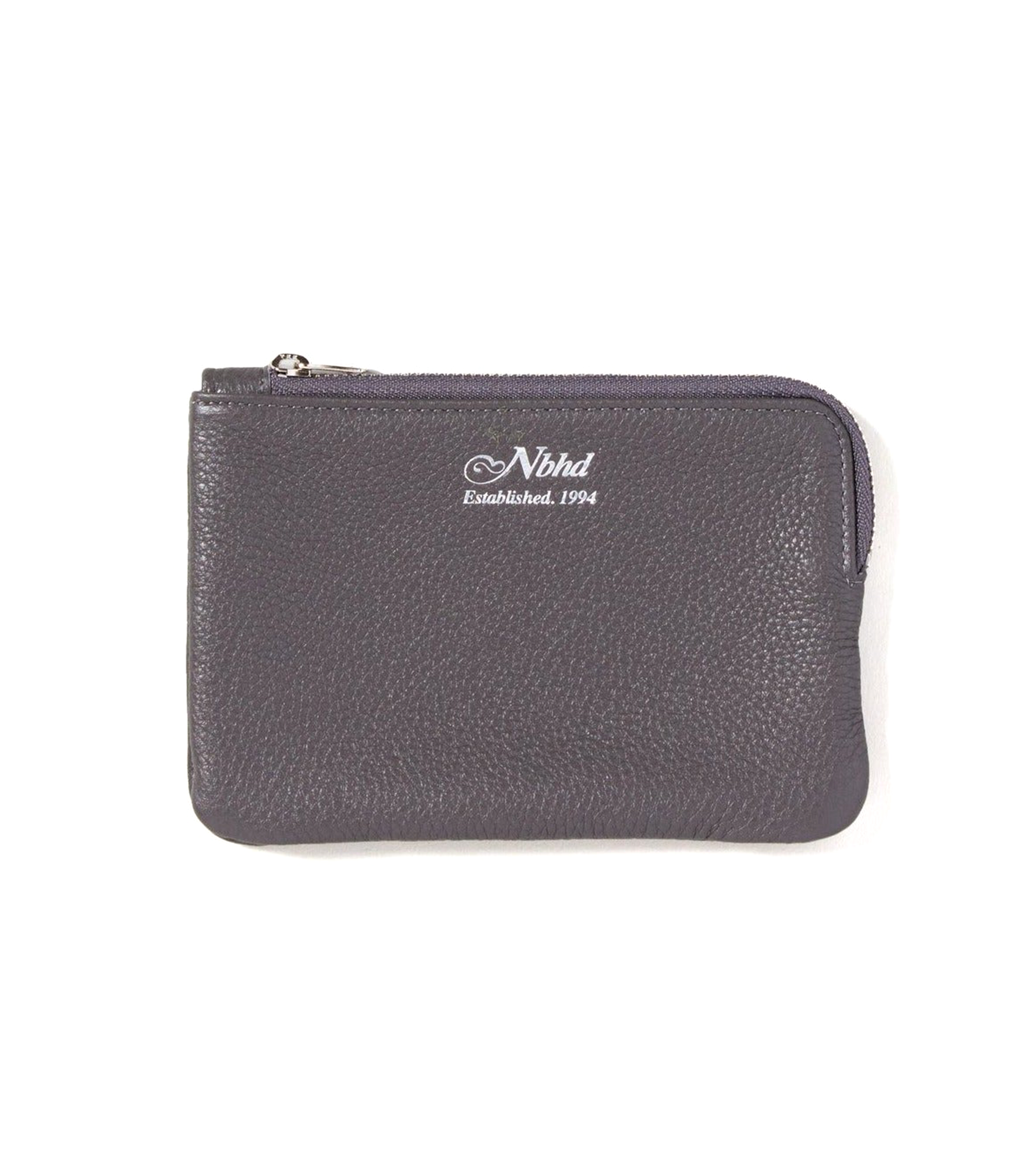 Leather Coin Case - Grey