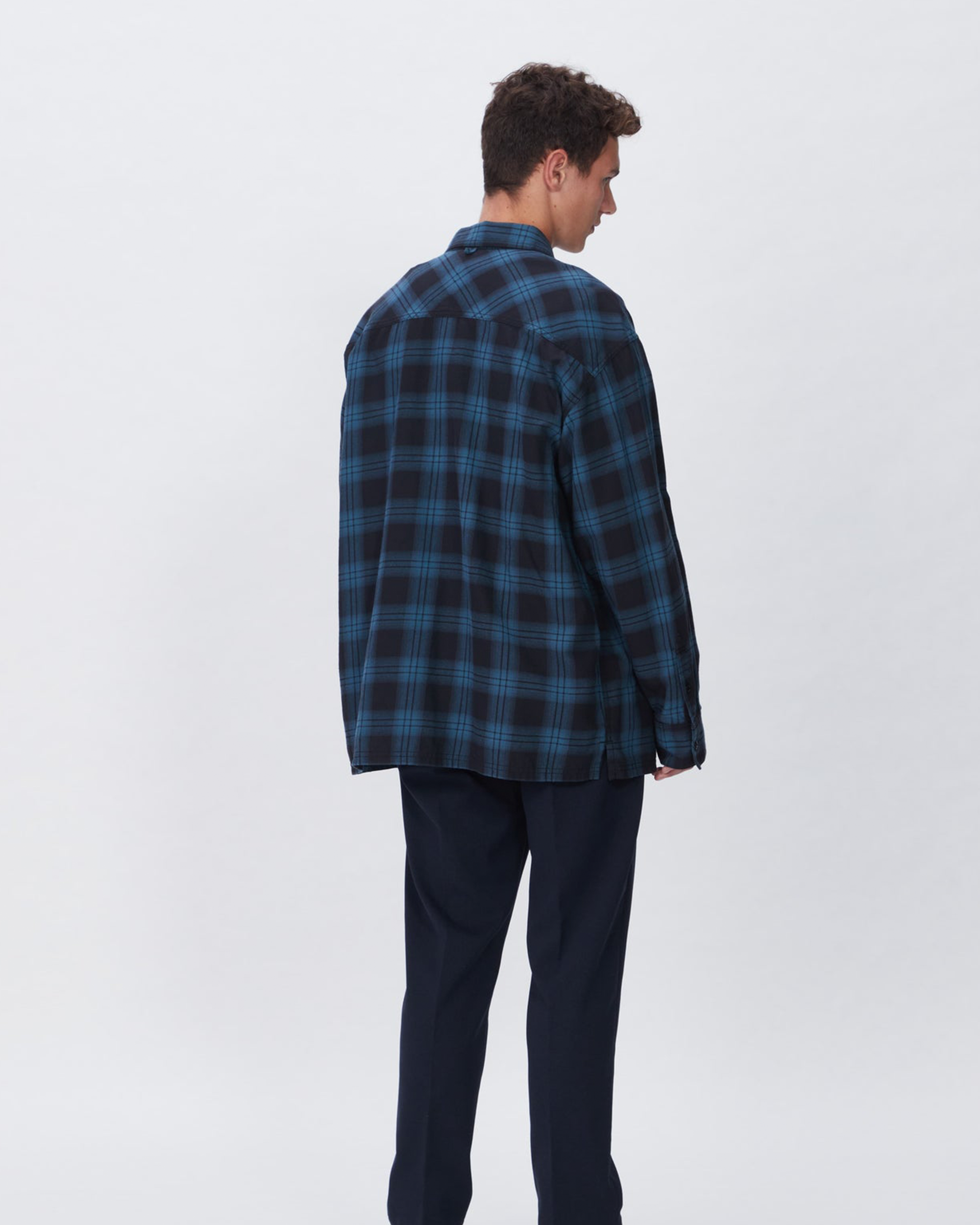 Nel Check Flannel Shirt - Gray