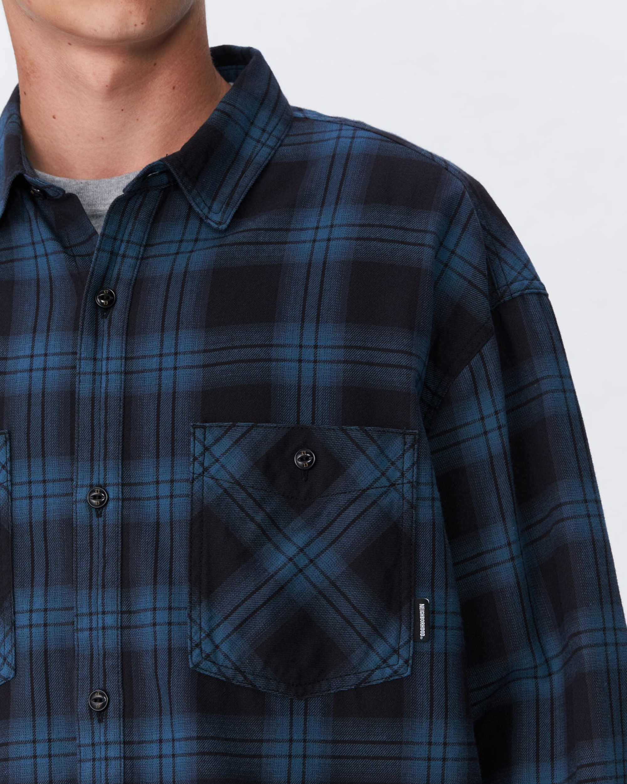Nel Check Flannel Shirt - Gray