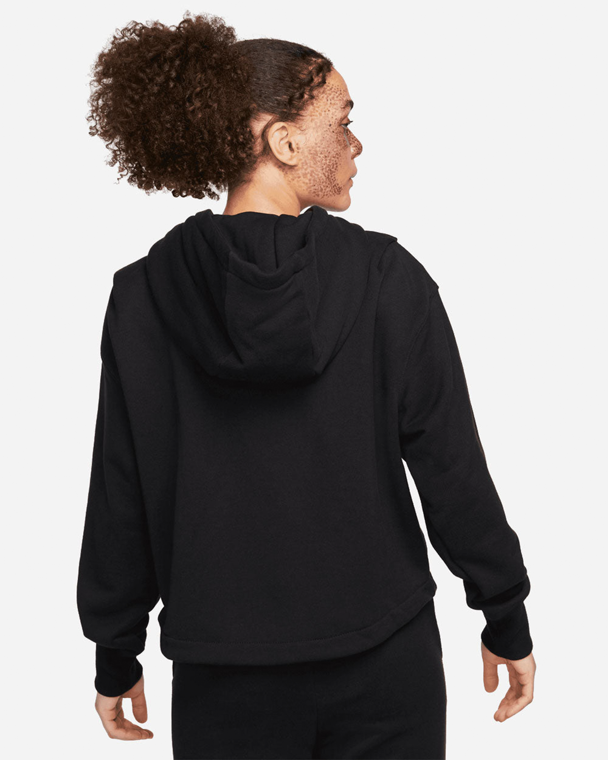 Womens NSW Oversized French Terry Hoodie - Black / Flat Pewter