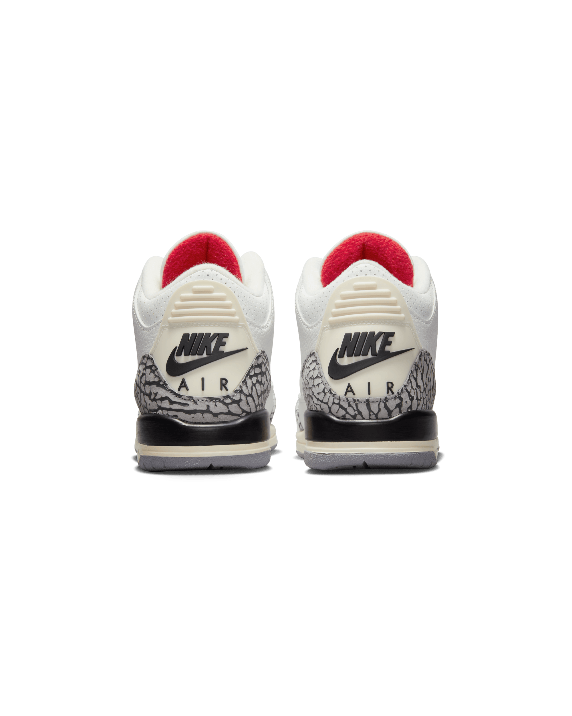 Air Jordan 3 Retro (GS) - Summit White / Fire Red / Black Cement Gray