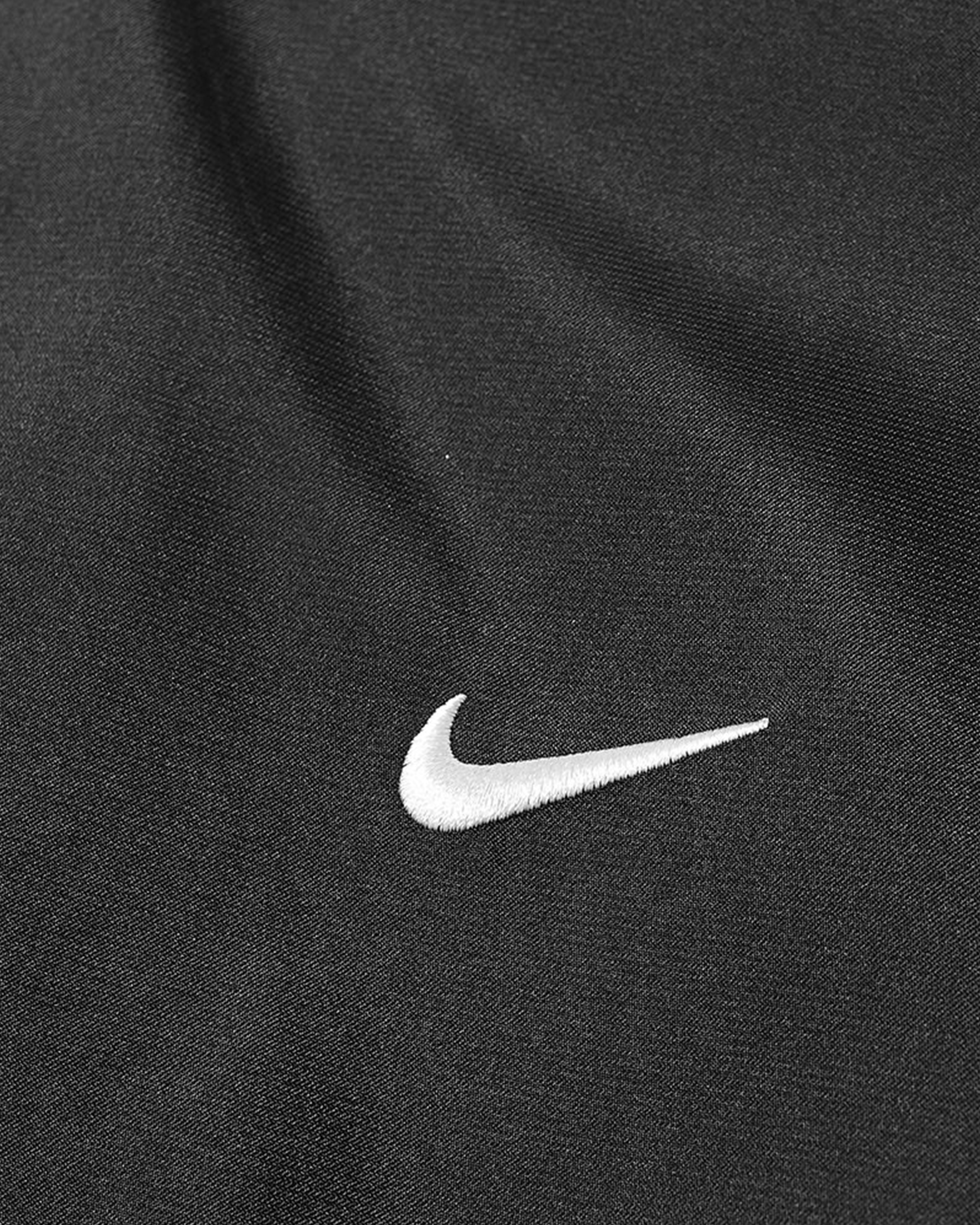 Solo Swoosh Satin Bomber Jacket - Black / White