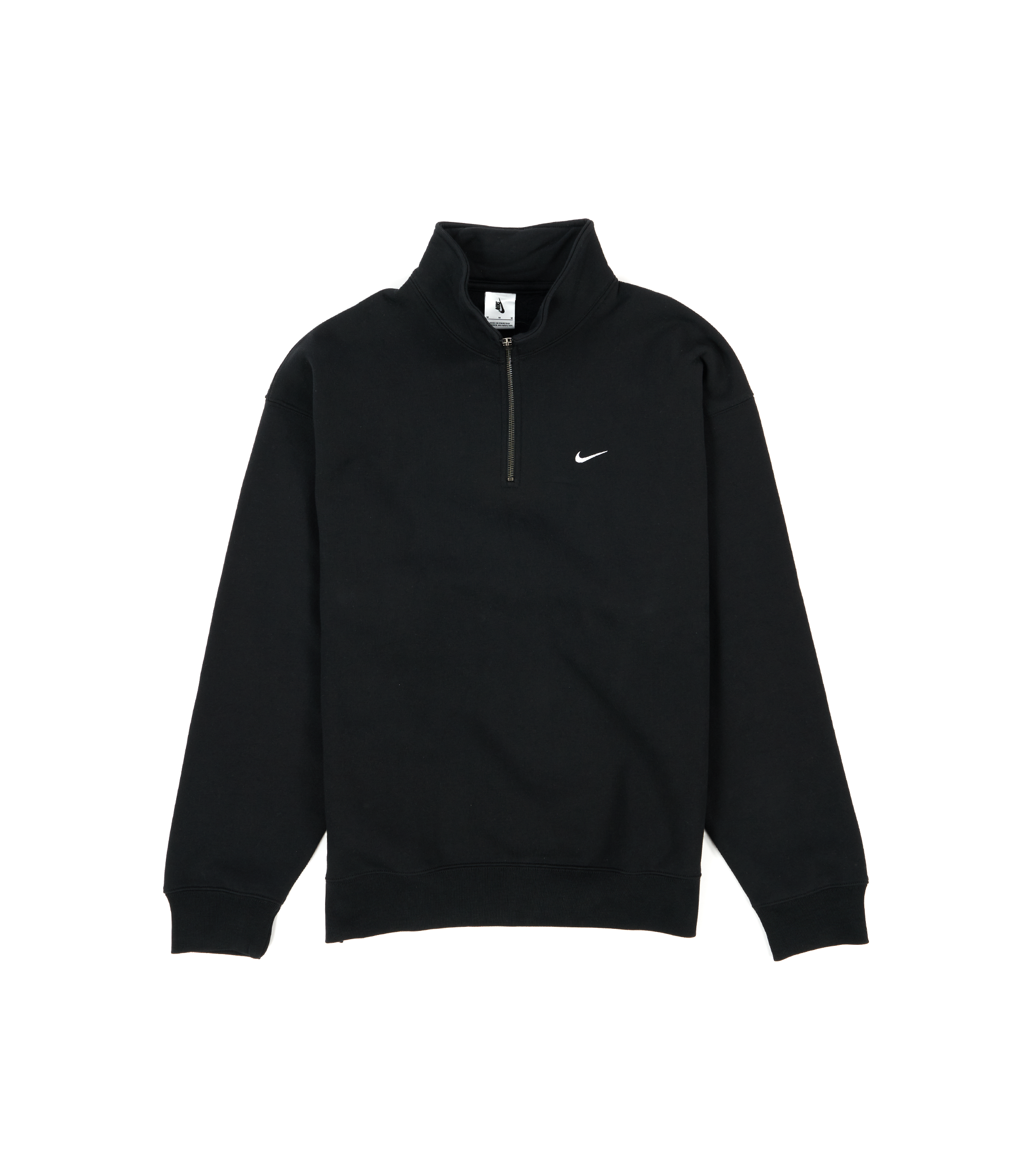 Solo Swoosh Quarter Zip Sweatshirt - Black / White