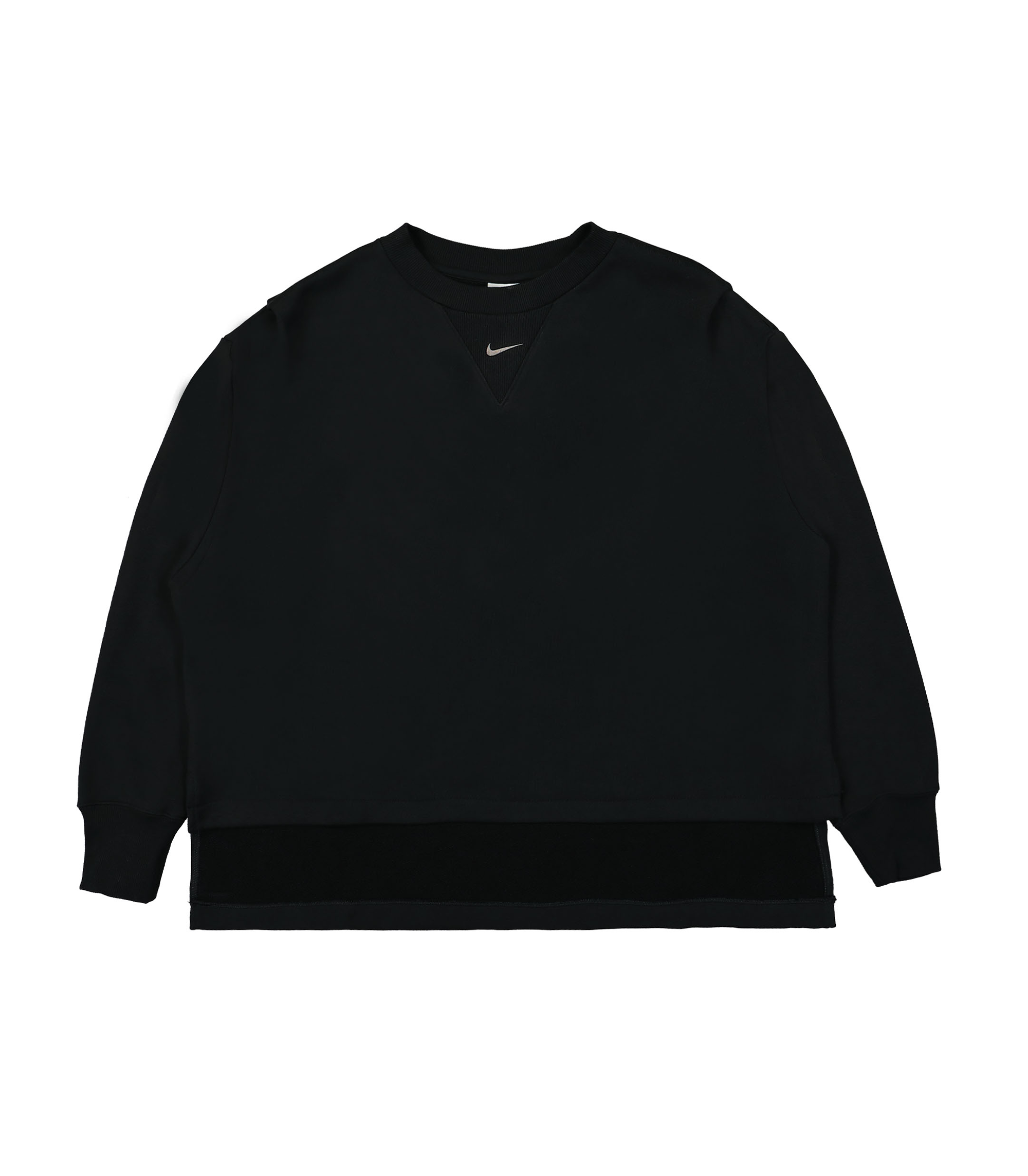 Womens Modern Fleece Crewneck - Black / Flat Pewter