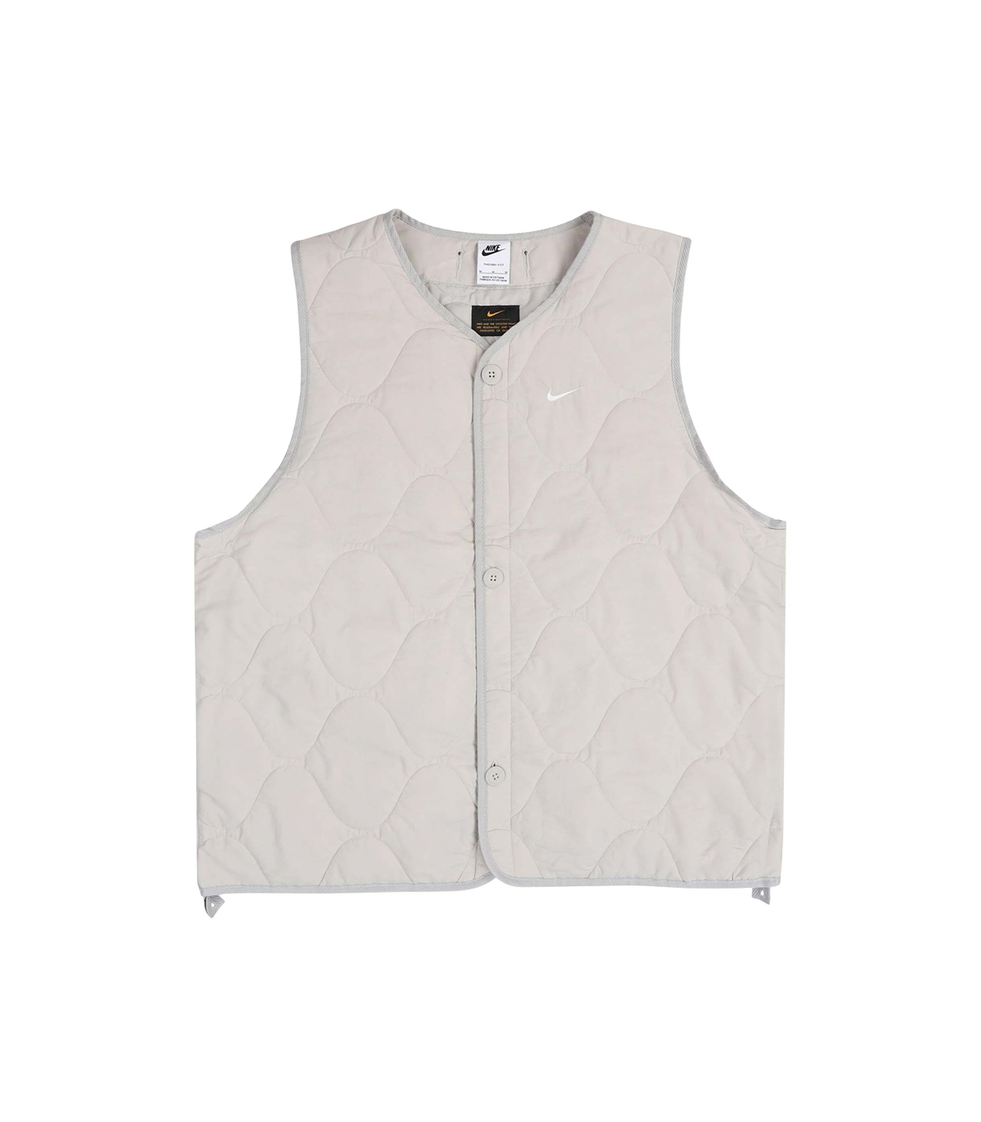 Life Woven Insulated Military Vest - Light Iron Ore / White