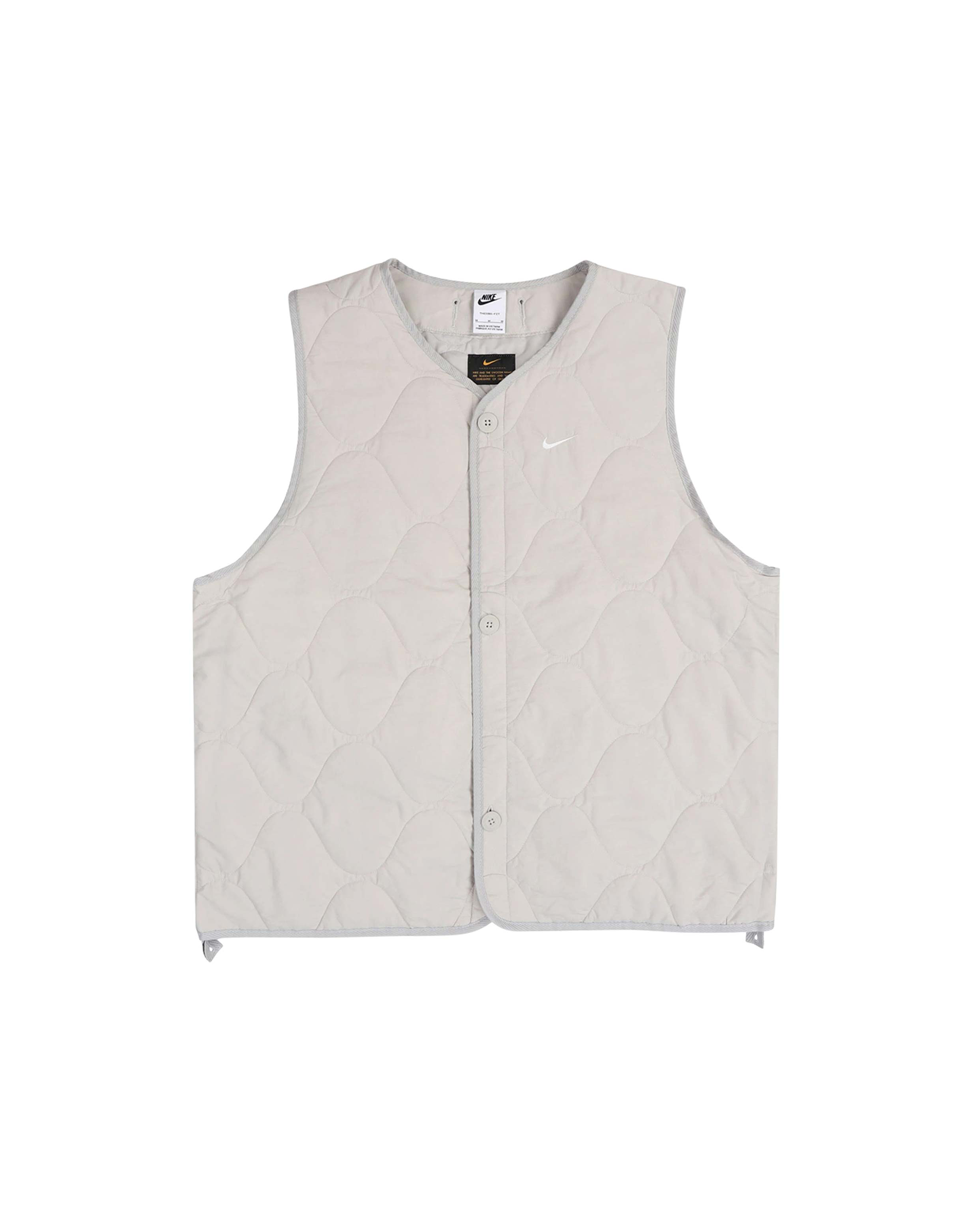 Life Woven Insulated Military Vest - Light Iron Ore / White